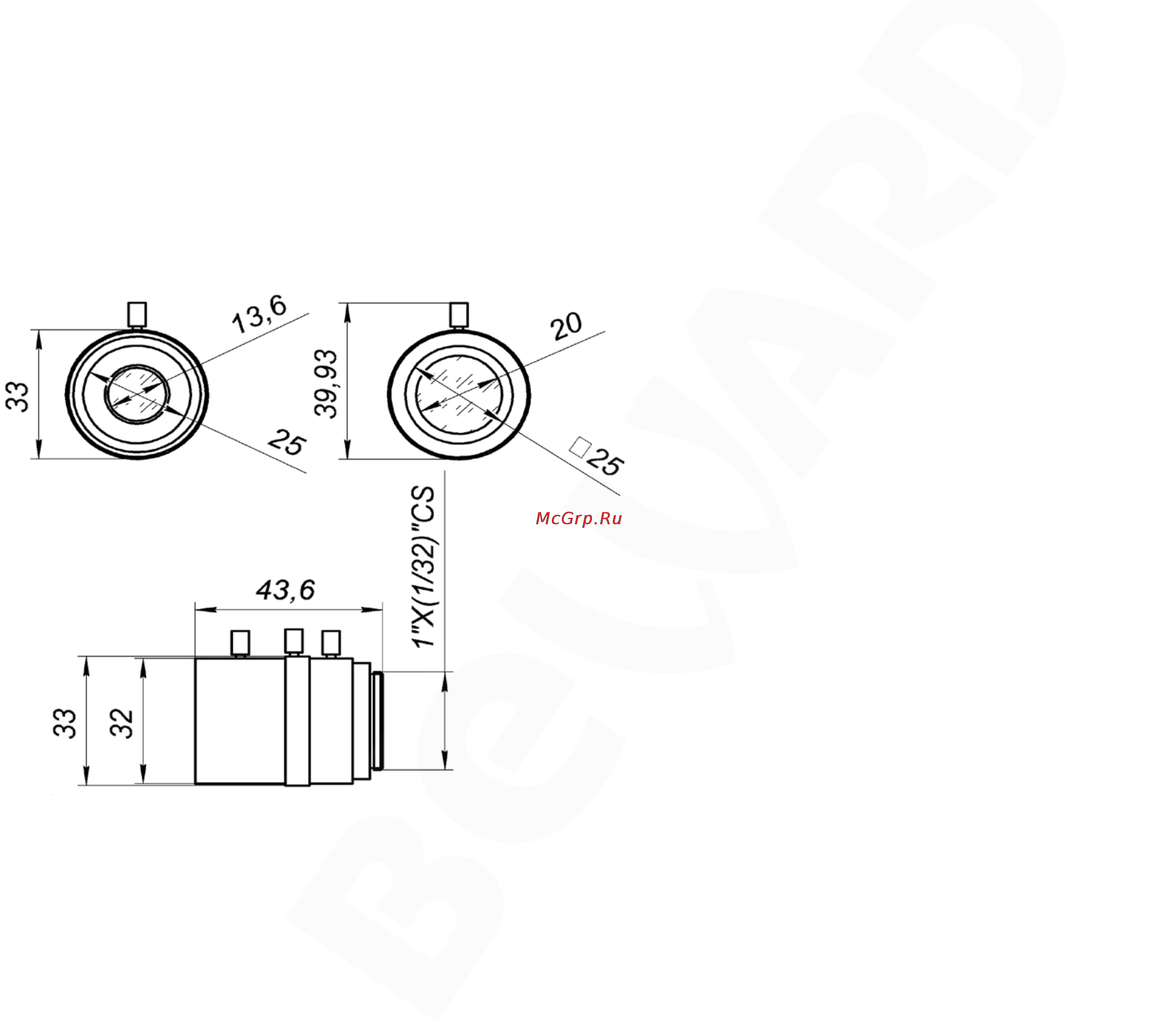 BEWARD B04510VIR3 [2/2] Габаритный чертеж