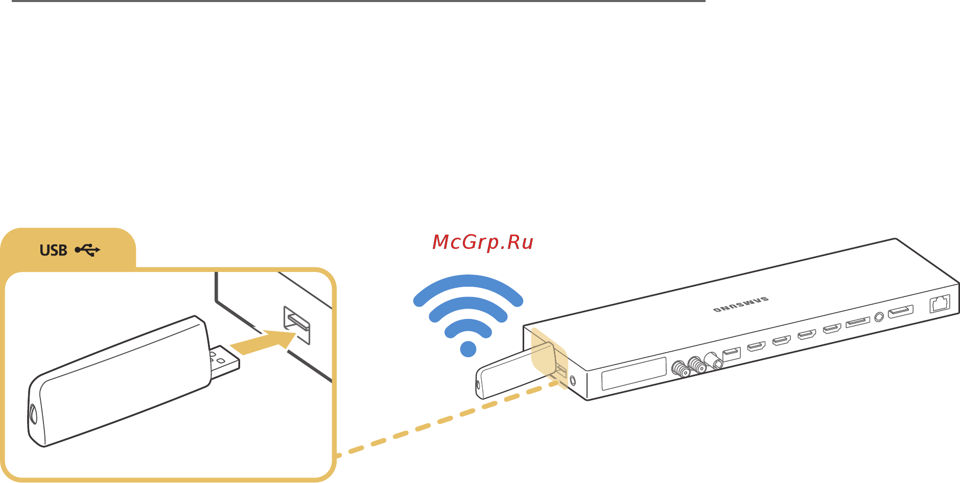Samsung UE65JS9000 [21/194] Подключение к сети с помощью мобильного адаптера