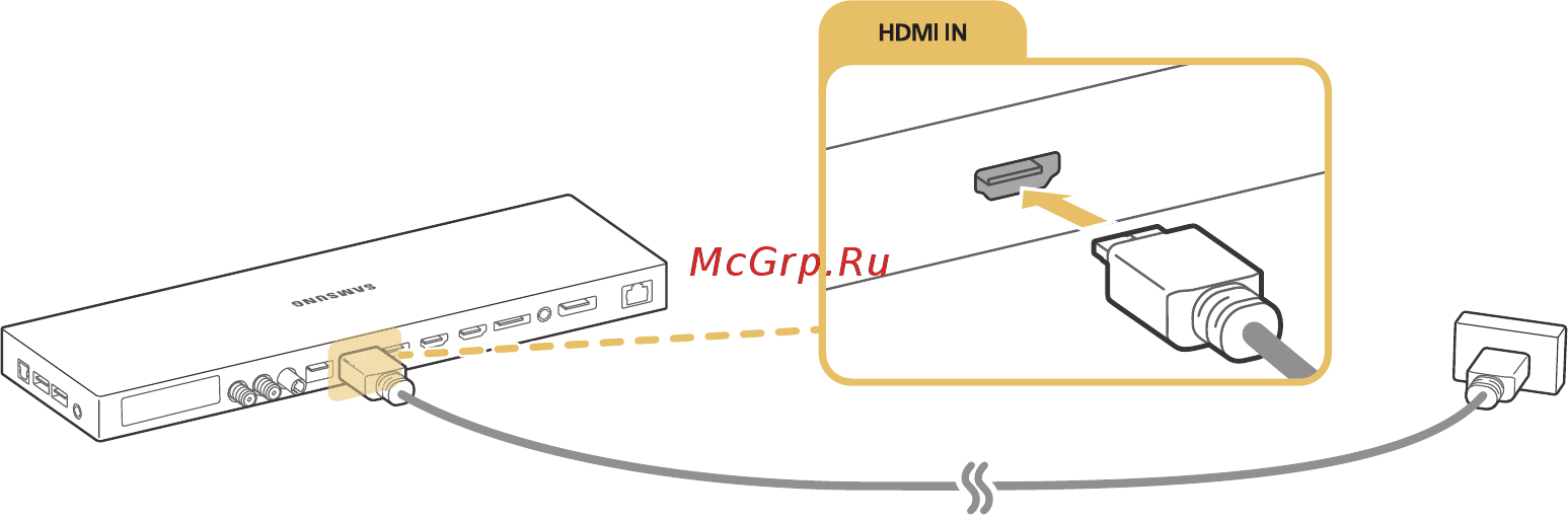 Samsung UE65JS9000 [28/194] Подключение через порт hdmi