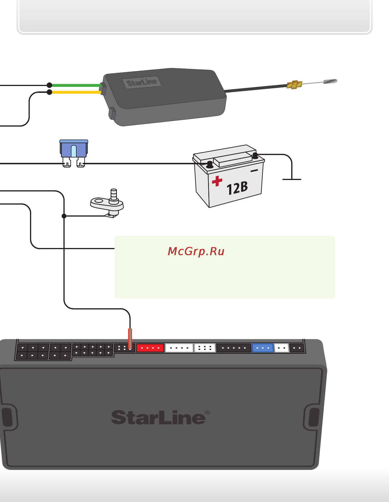 Starline a93 can-lin [49/149] Схема подключения кодового реле starline r3 к starline а93 а63