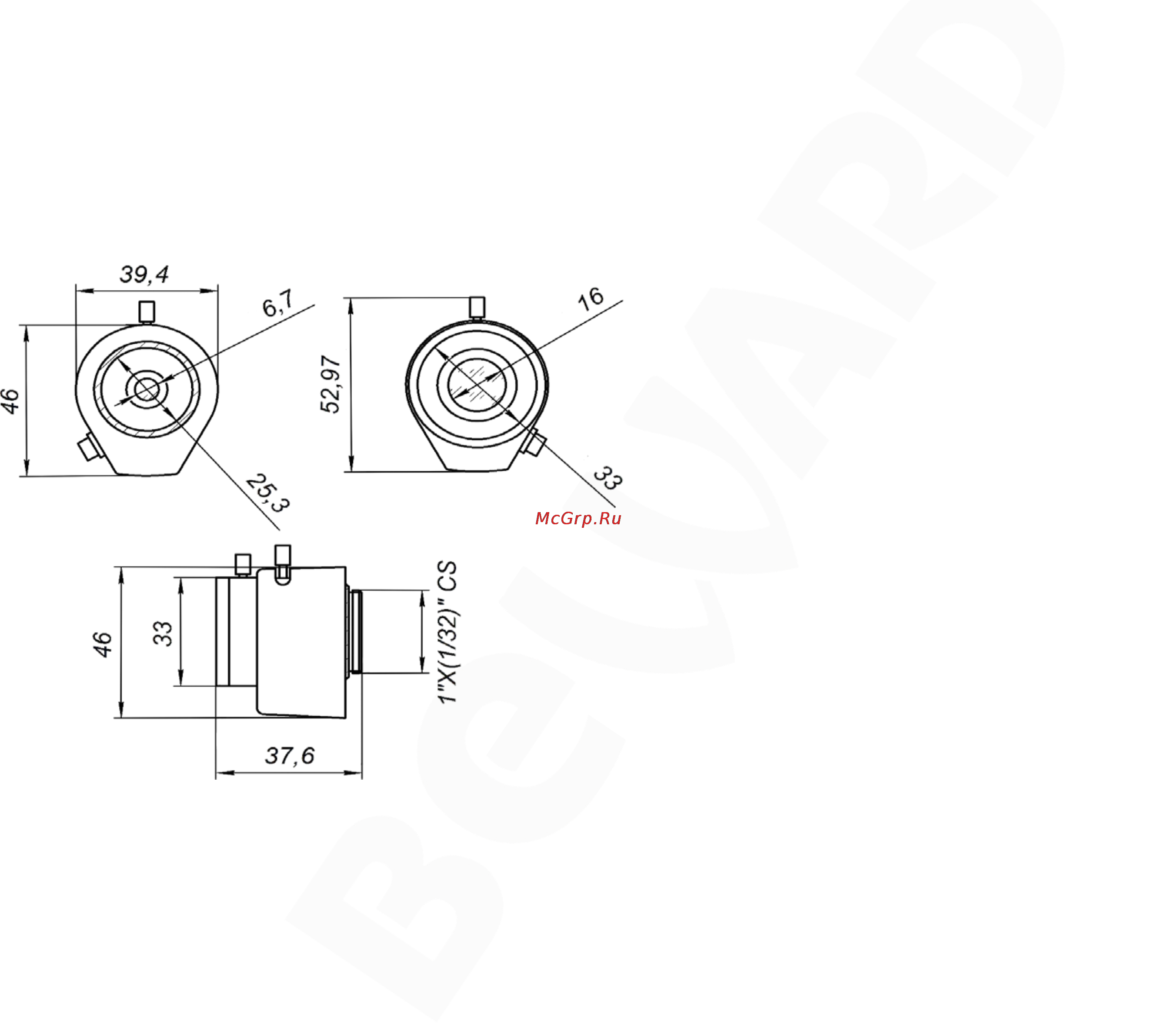 BEWARD B03410AIR [2/2] Габаритный чертеж
