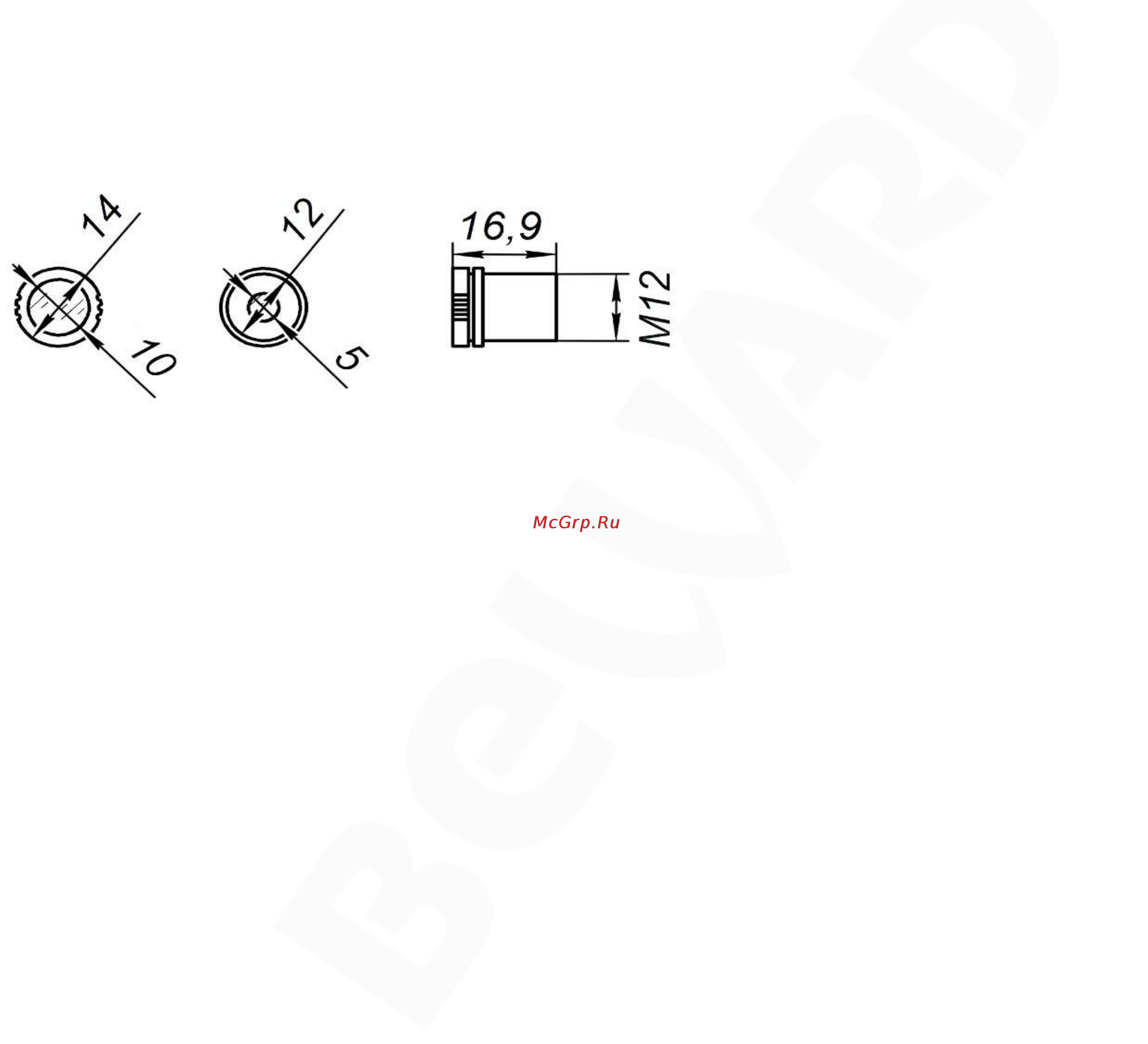 BEWARD BH03616M125P2 [2/2] Габаритный чертеж