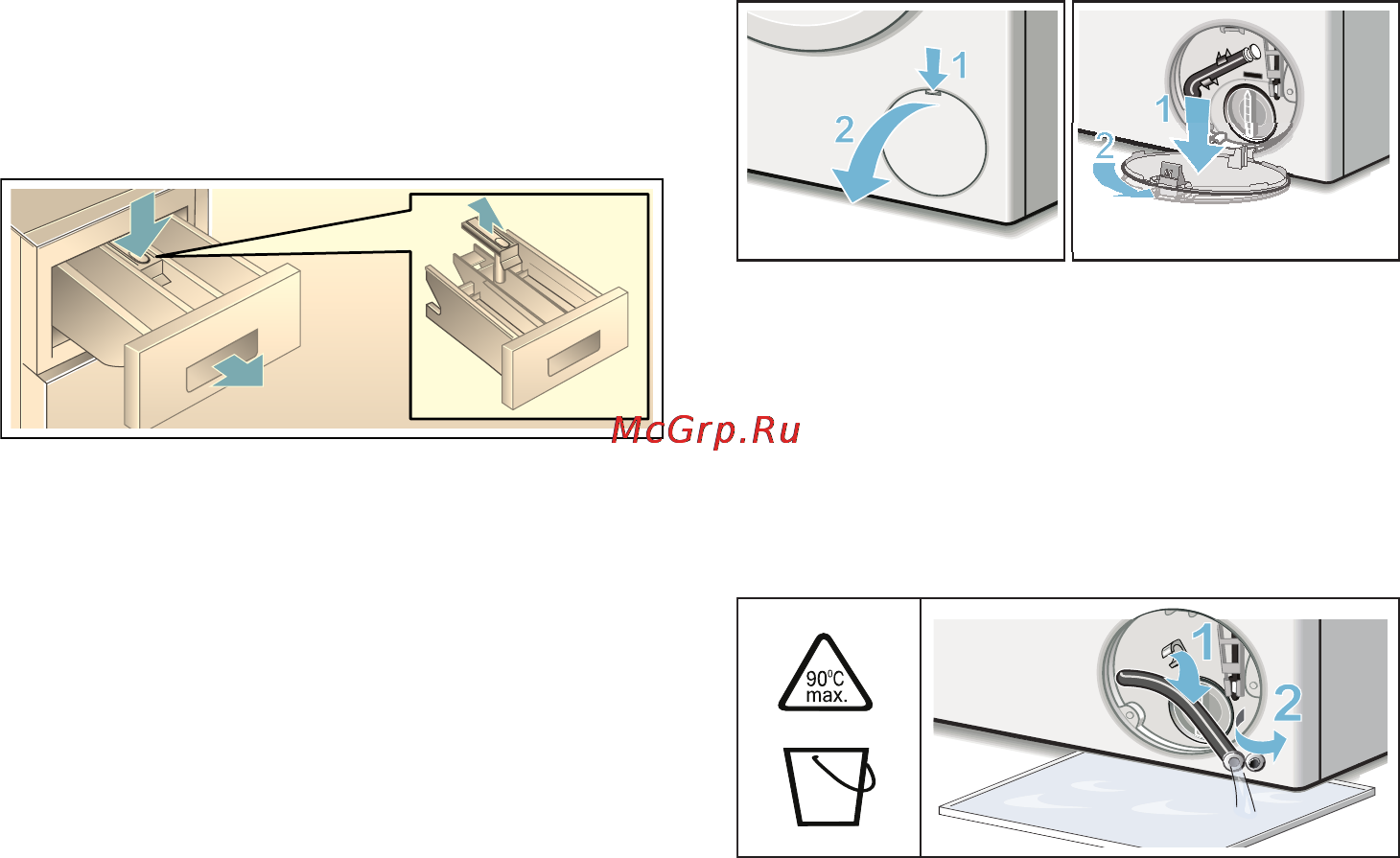 Siemens wm16y792oe [22/36] Кювета для моющего средства и корпус
