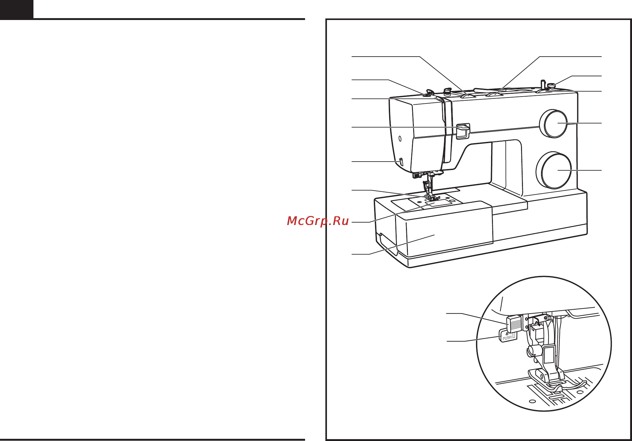 Singer 4432 [9/66] Principal parts of the machine