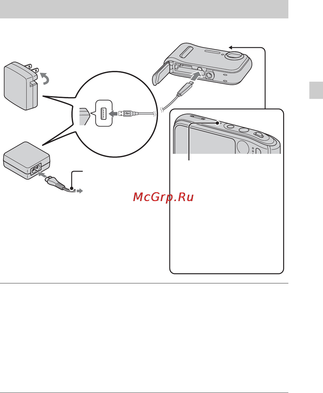 Sony cyber-shot dsc-tf1 black [13/104] Connect the ac adaptor to the wall outlet wall socket