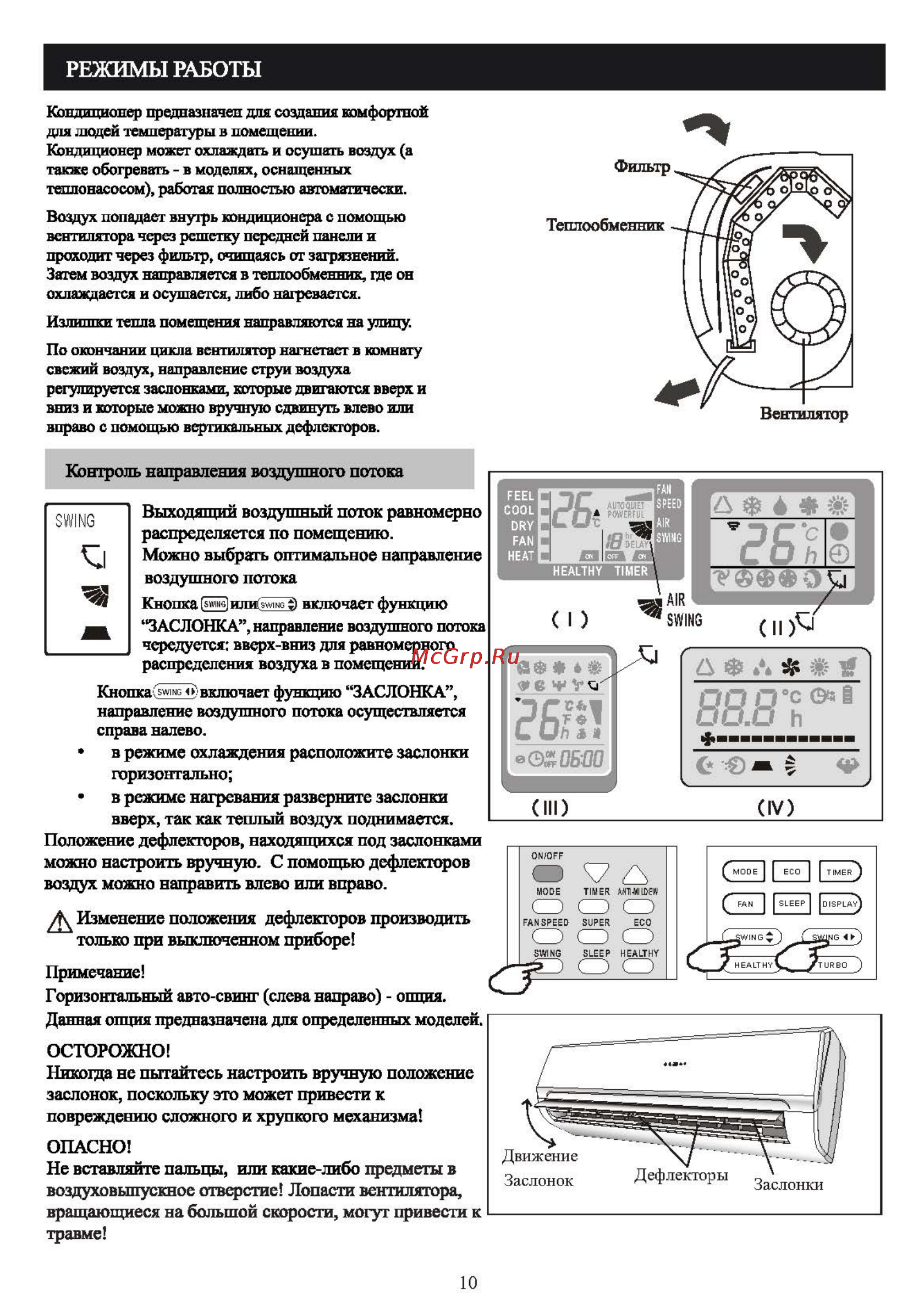 Shivaki MM-098IQ [12/29] Режимы работы
