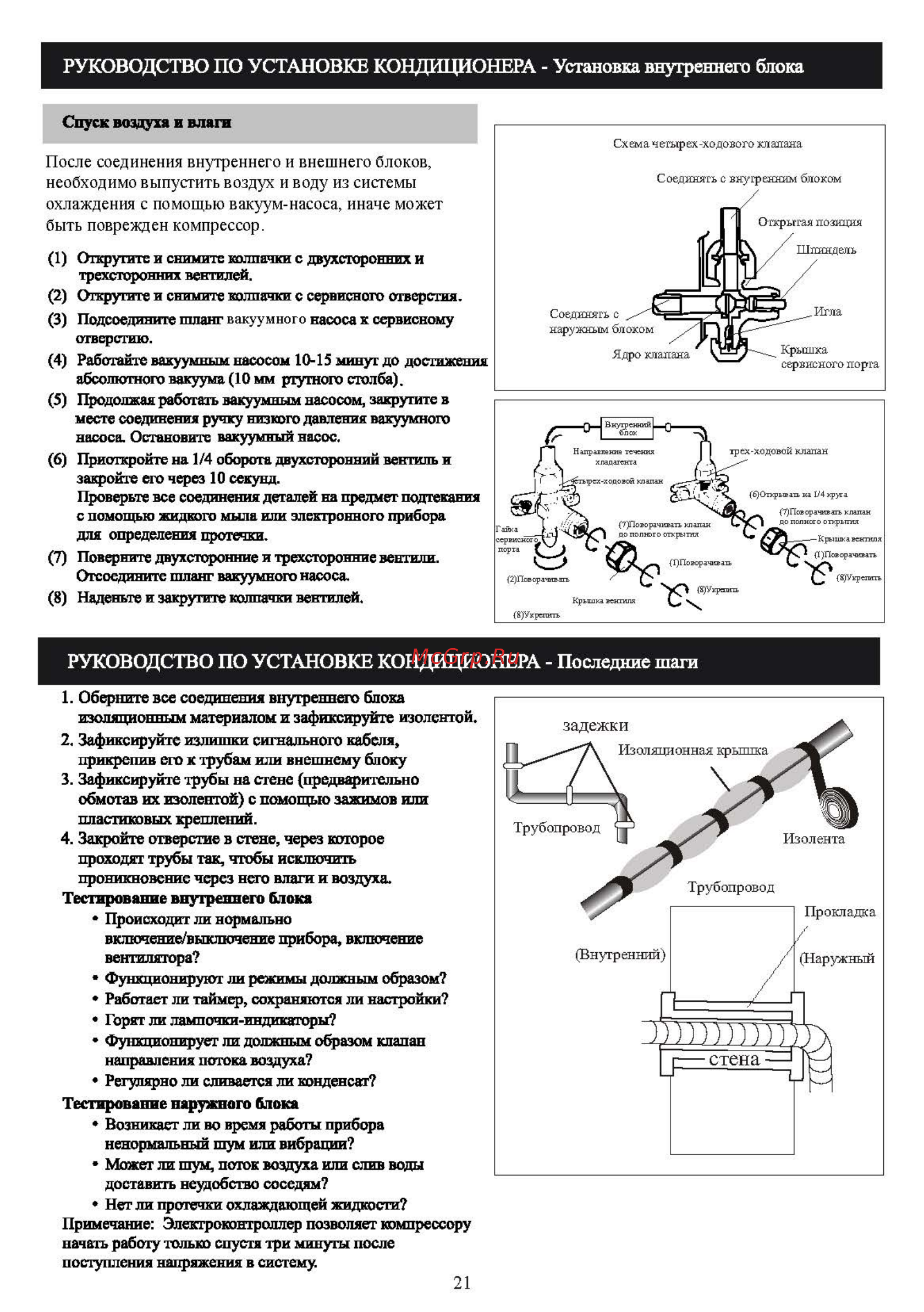Shivaki MM-058OQ [23/29] Руководство по установке кондиционера последние шаги