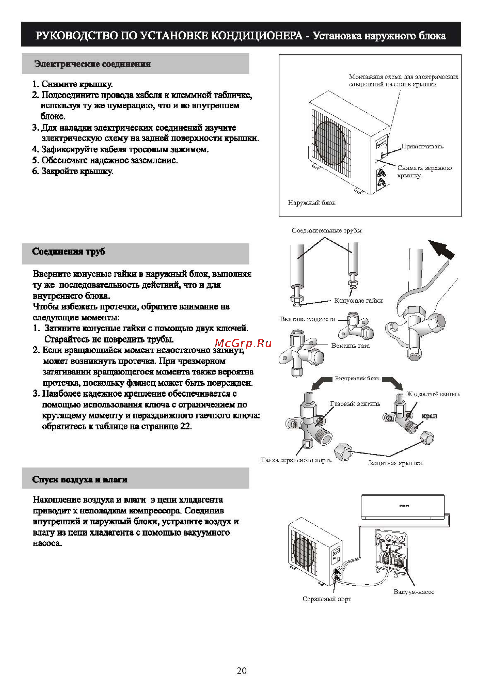 Shivaki SSH-I076BE/SRH-I076BE [22/28] Руководство по установке конд иционера установка наружного блока
