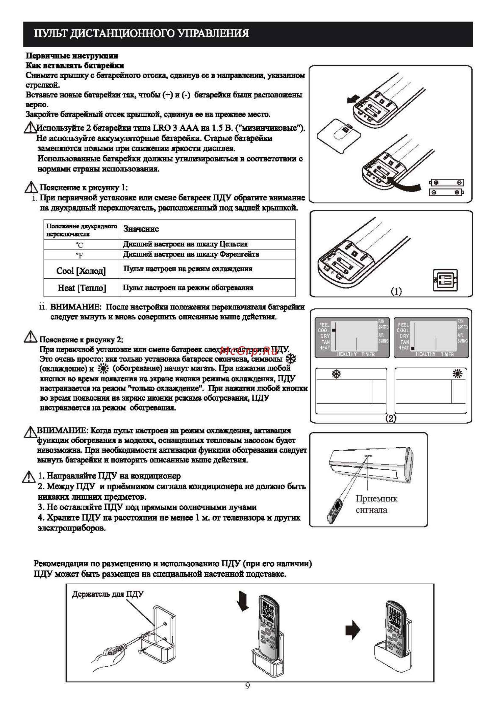 Shivaki SSH-P186DC/SRH-P186DC [11/29] Пульт дистанционного управления