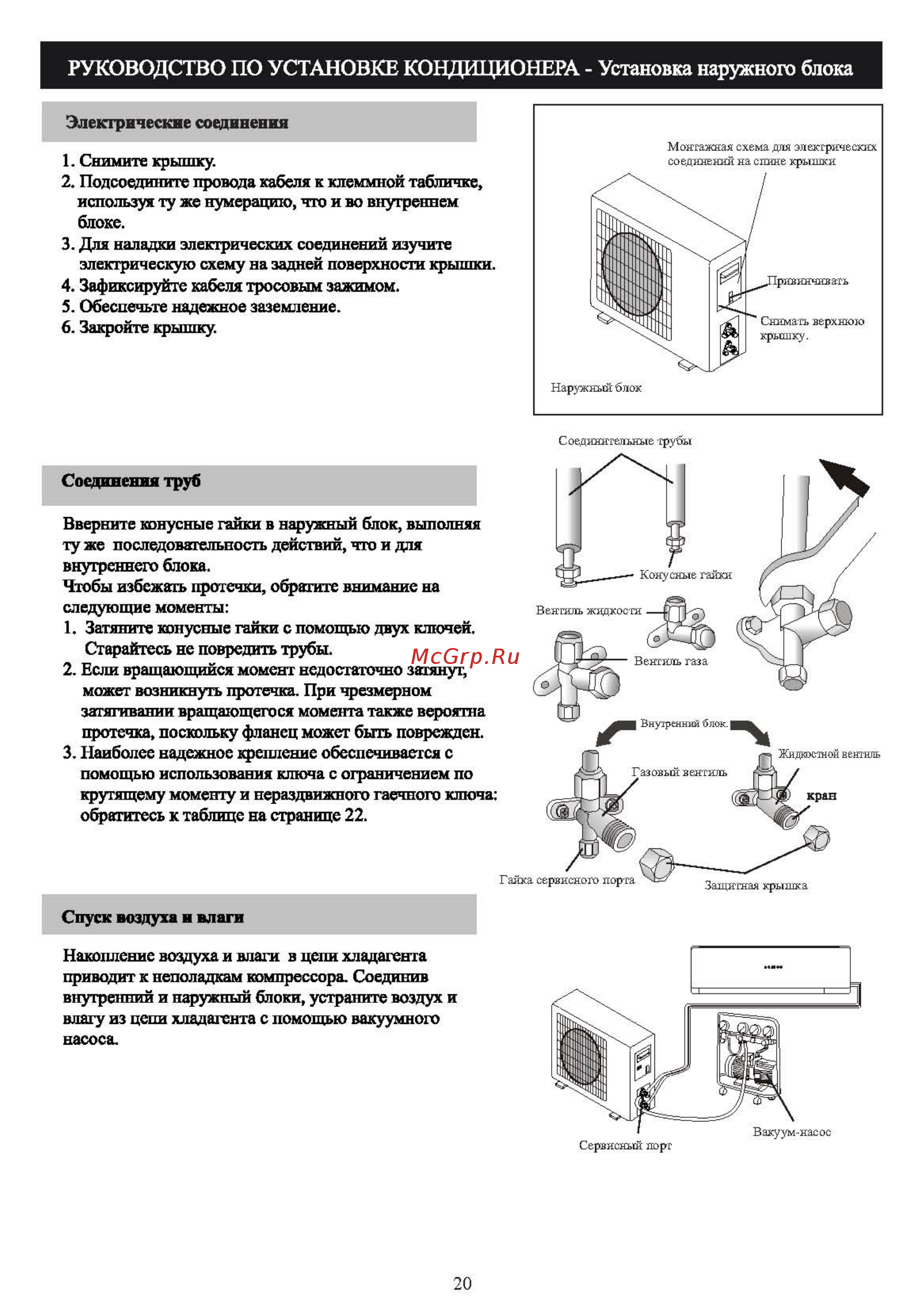 Shivaki SSH-P126DC [22/29] Руководство по установке конд иционера установка наружного блока
