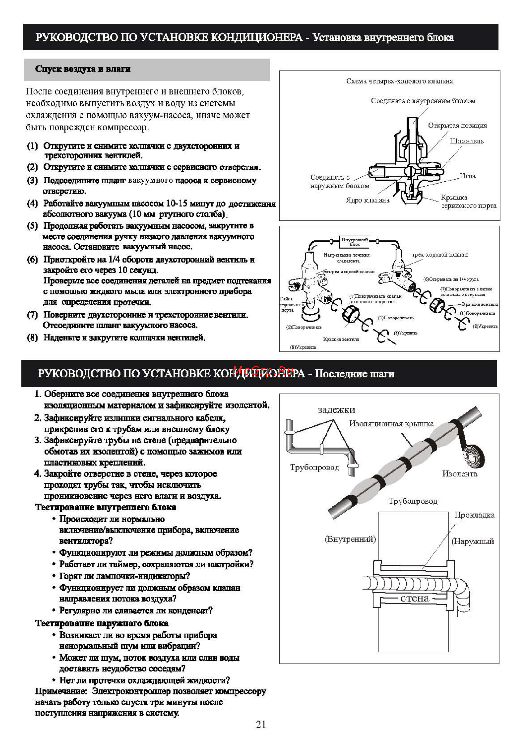 Shivaki SSH-P126DC [23/29] Руководство по установке кондиционера последние шаги