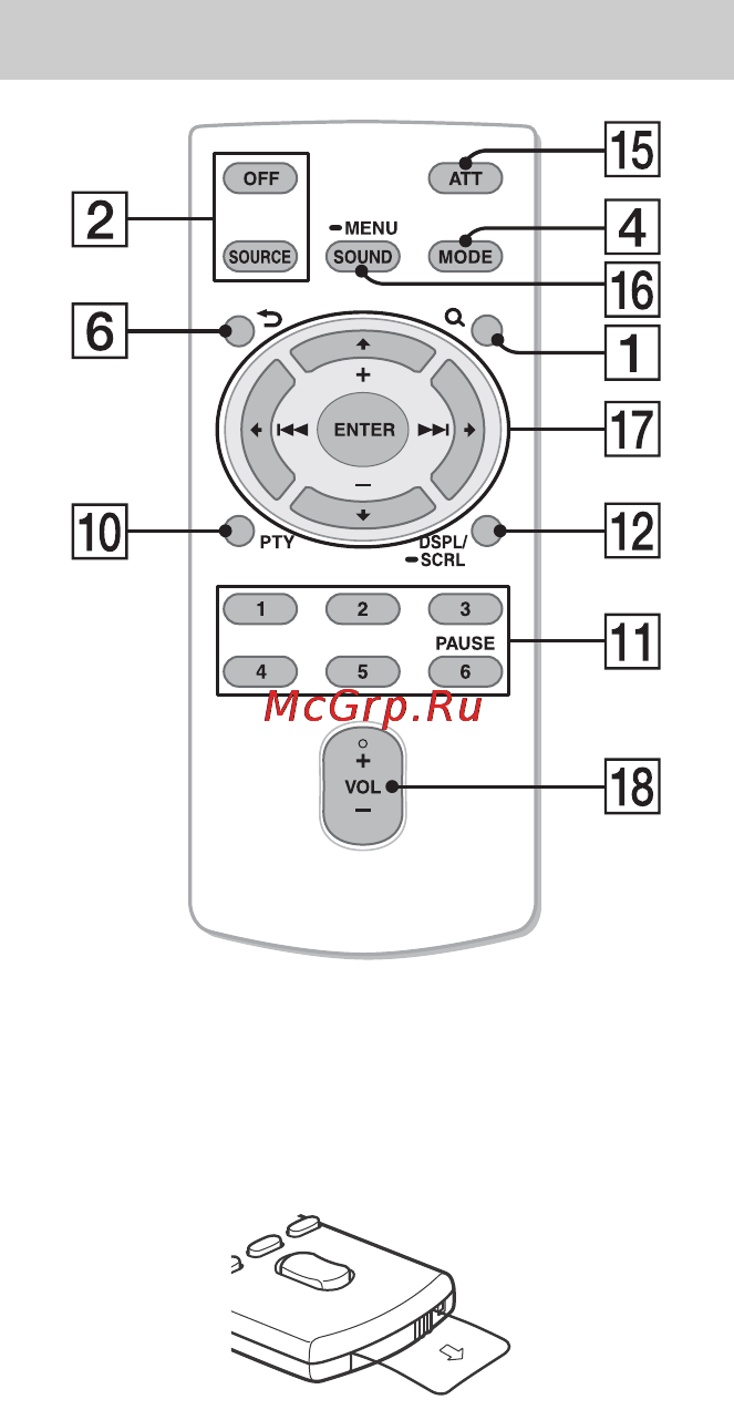 Sony dsx-a35u [23/40] Control remoto rm x211