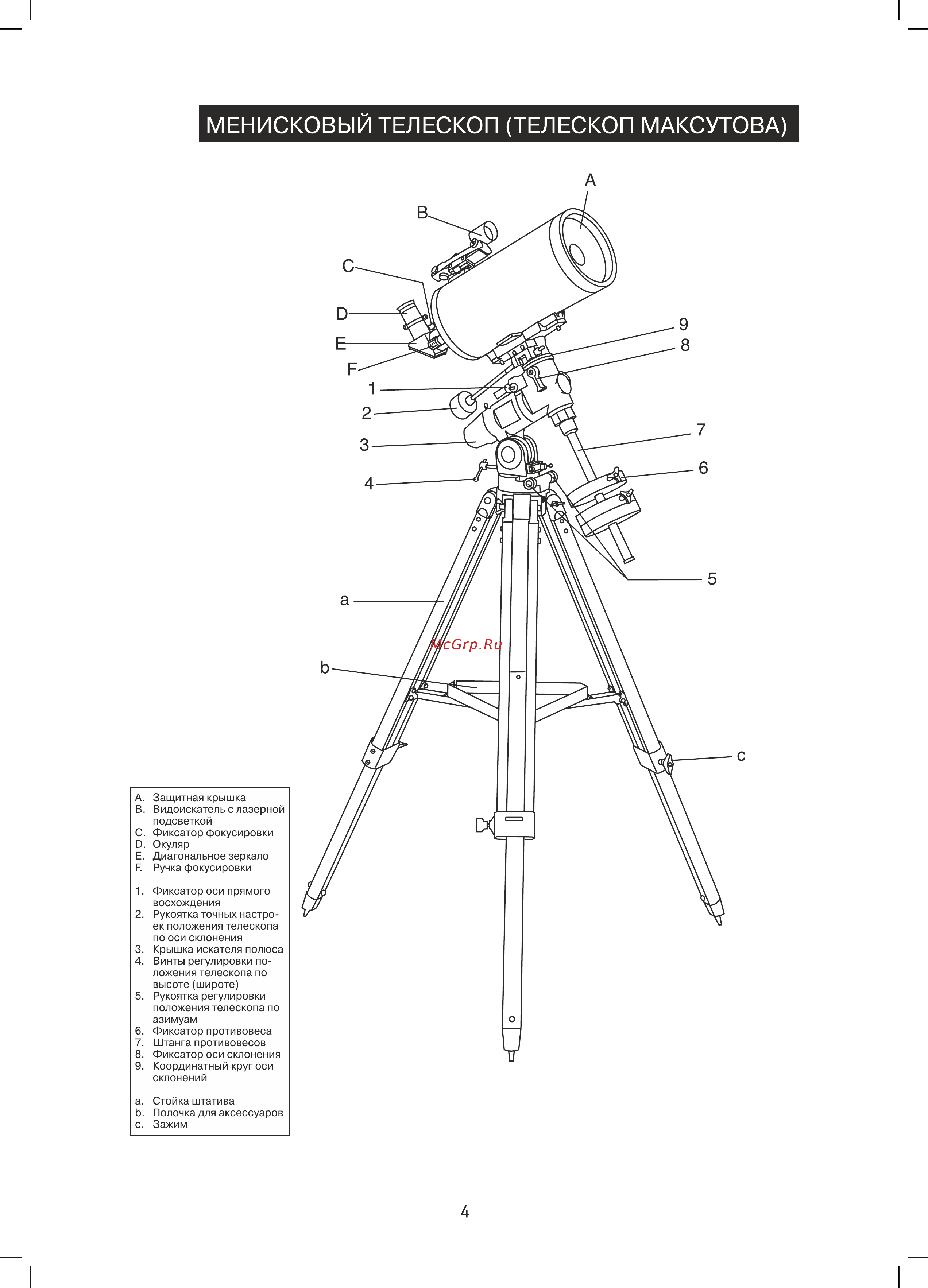 Sky-Watcher bk p15012eq3-2 Инструкция по эксплуатации онлайн [4/28] 165368