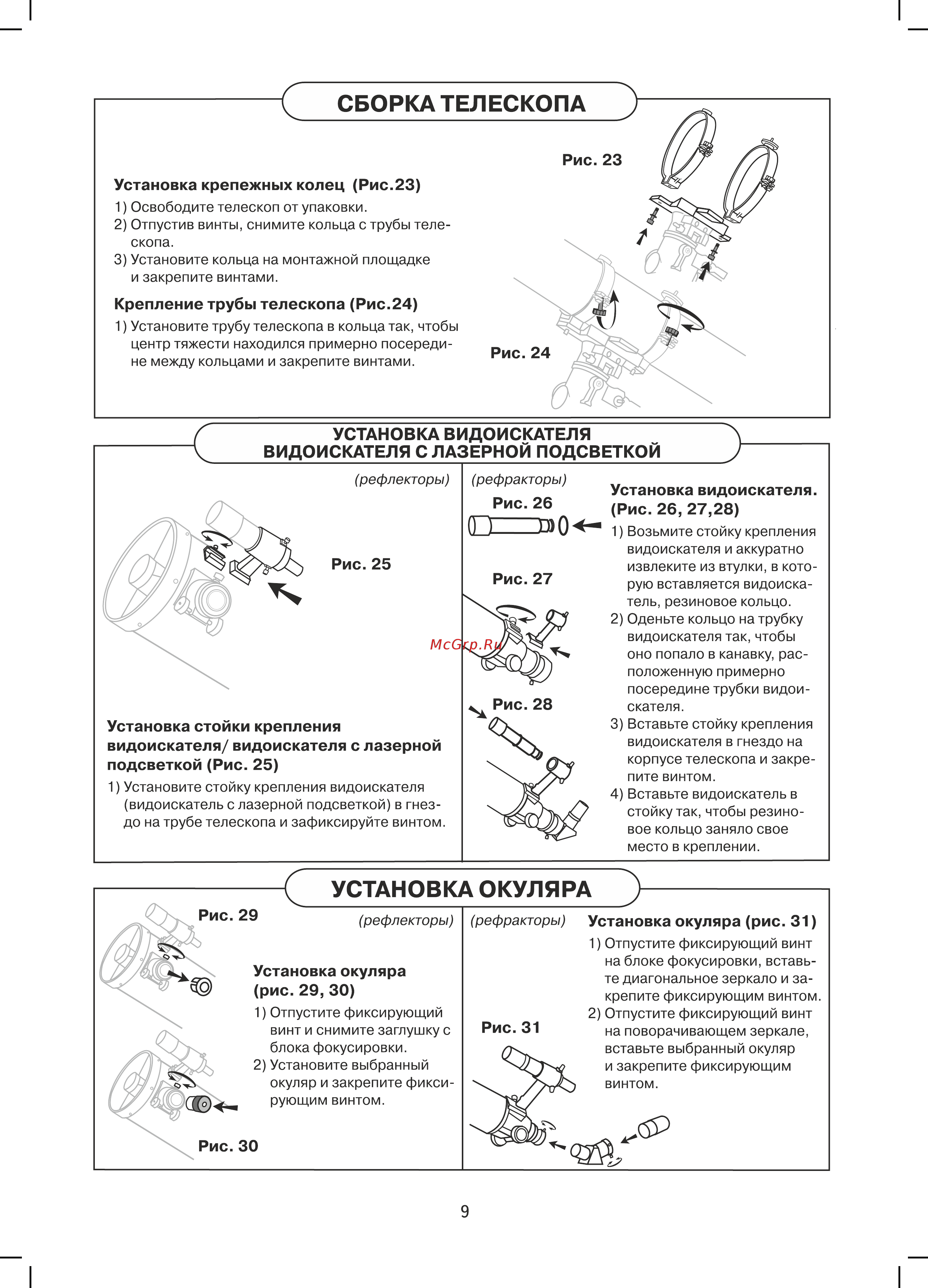 Sky-Watcher RU BK P15012EQ3-2 67965 Инструкция по эксплуатации онлайн [9/28] 849157