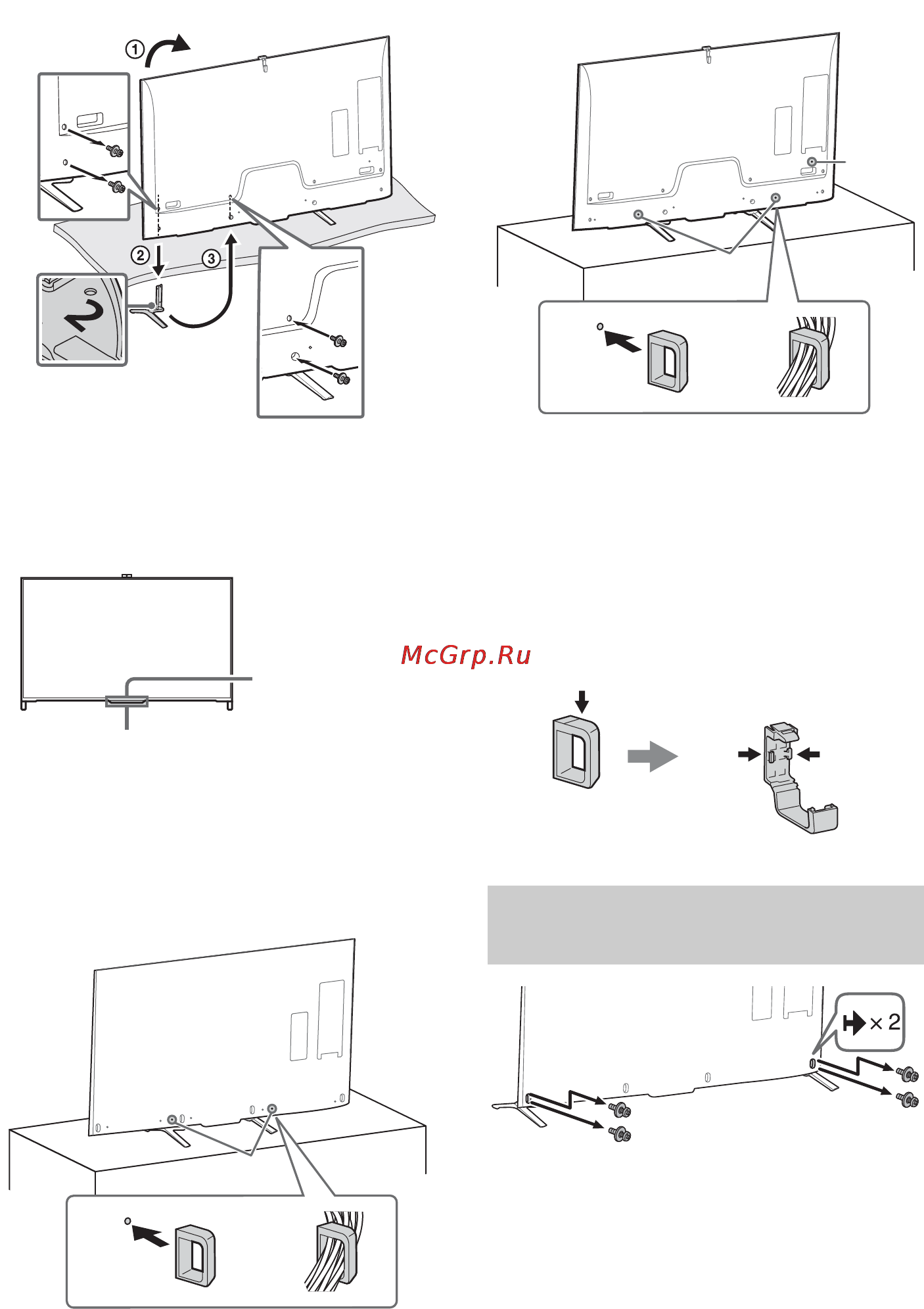 Sony bravia kd-79x9005b [268/428] Demontáž stolového stojana z televízora