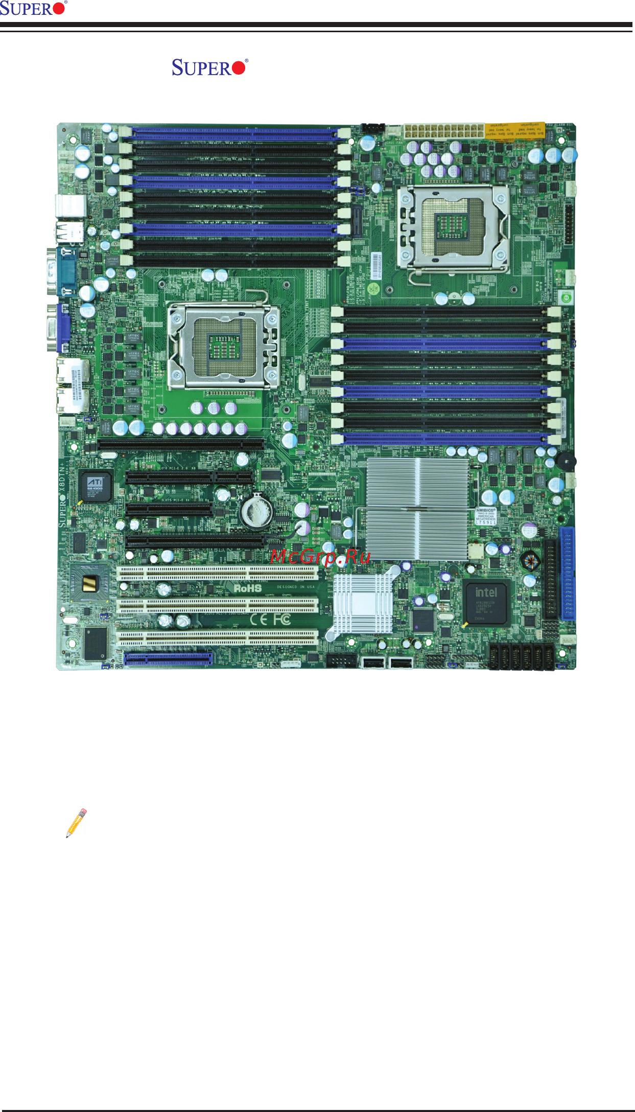 Supermicro X8DTN+ Инструкция по эксплуатации онлайн [10/99] 165573