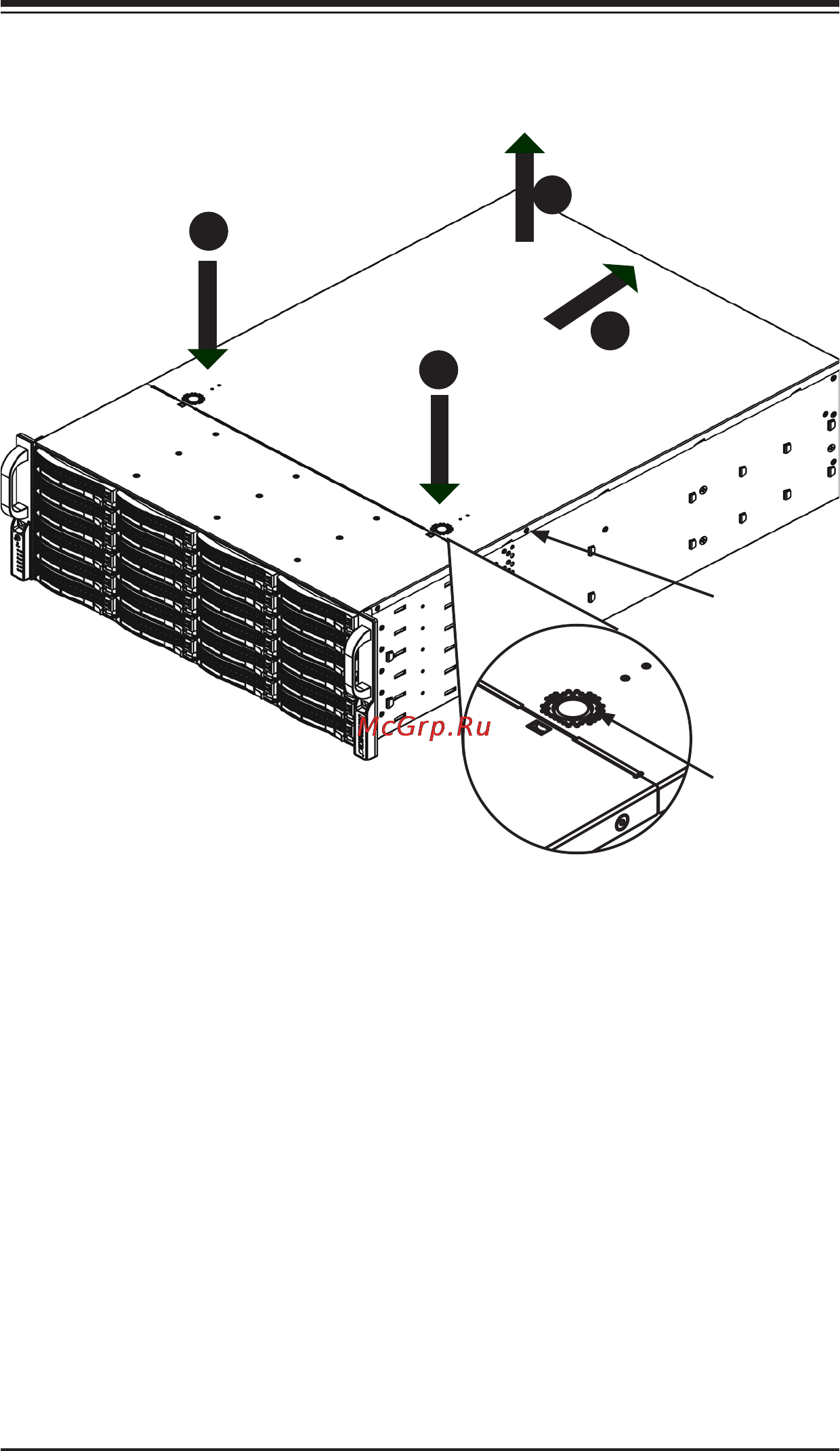 Supermicro SC846E16-R1200B [41/160] 3 removing the chassis cover