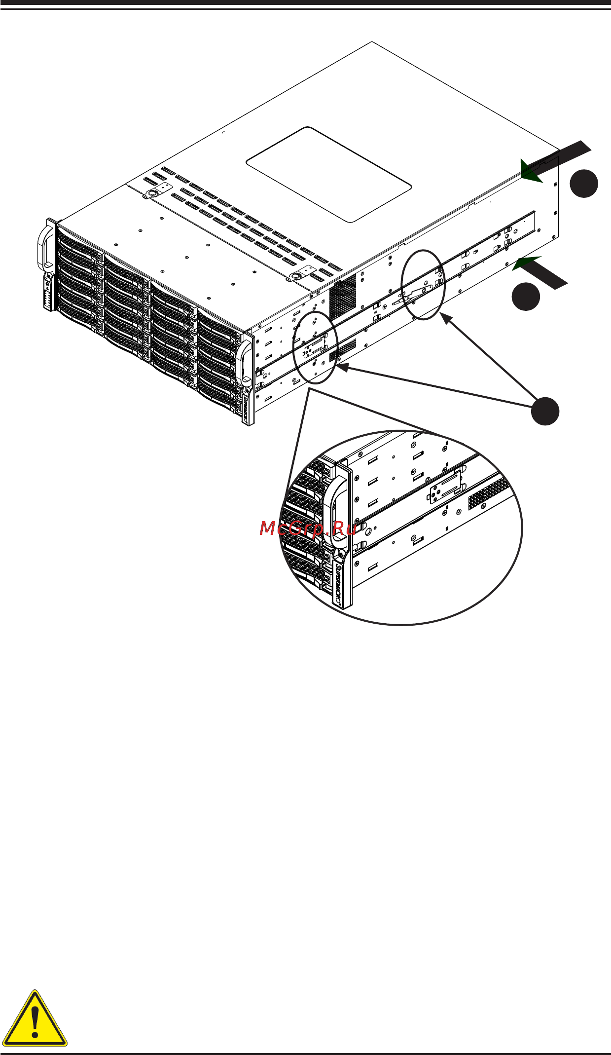 Supermicro SC846E16-R1200B [77/160] Installing the inner rails on the chassis