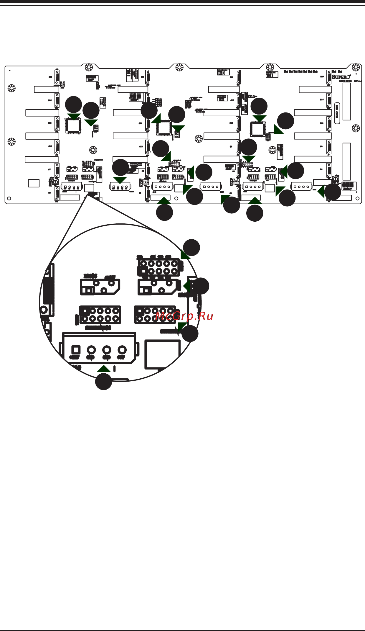 Supermicro CSE-846TQ-R900B [85/160] B 4 rear connectors and jumpers