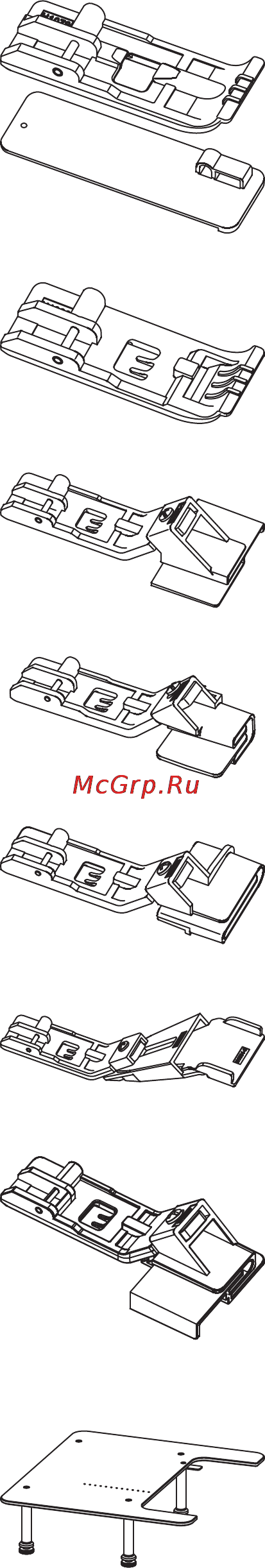 Merrylock 075 [10/49] 2 лапки для плоских швов