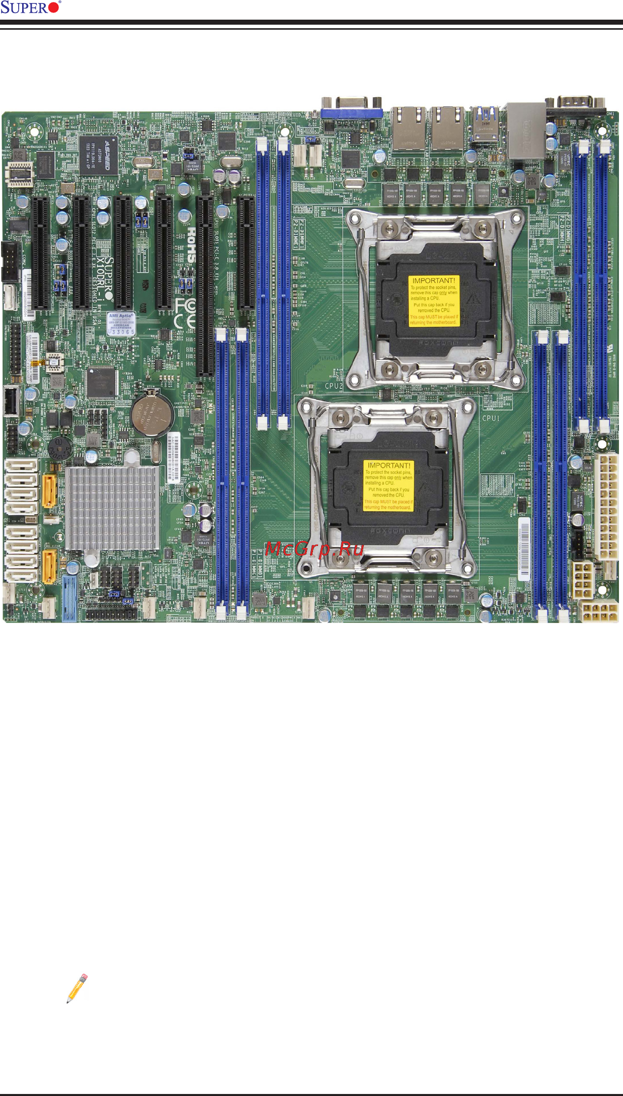 Supermicro x10drl-i-o Инструкция по эксплуатации онлайн [10/123] 165699
