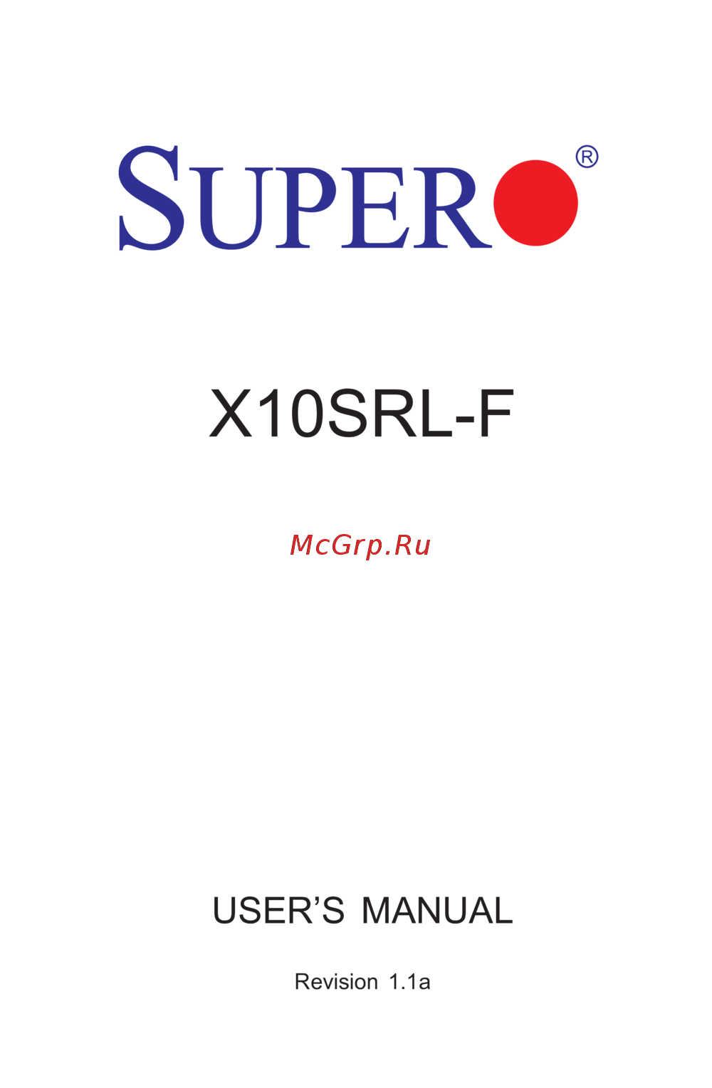 Supermicro x10srl-f-o Инструкция по эксплуатации