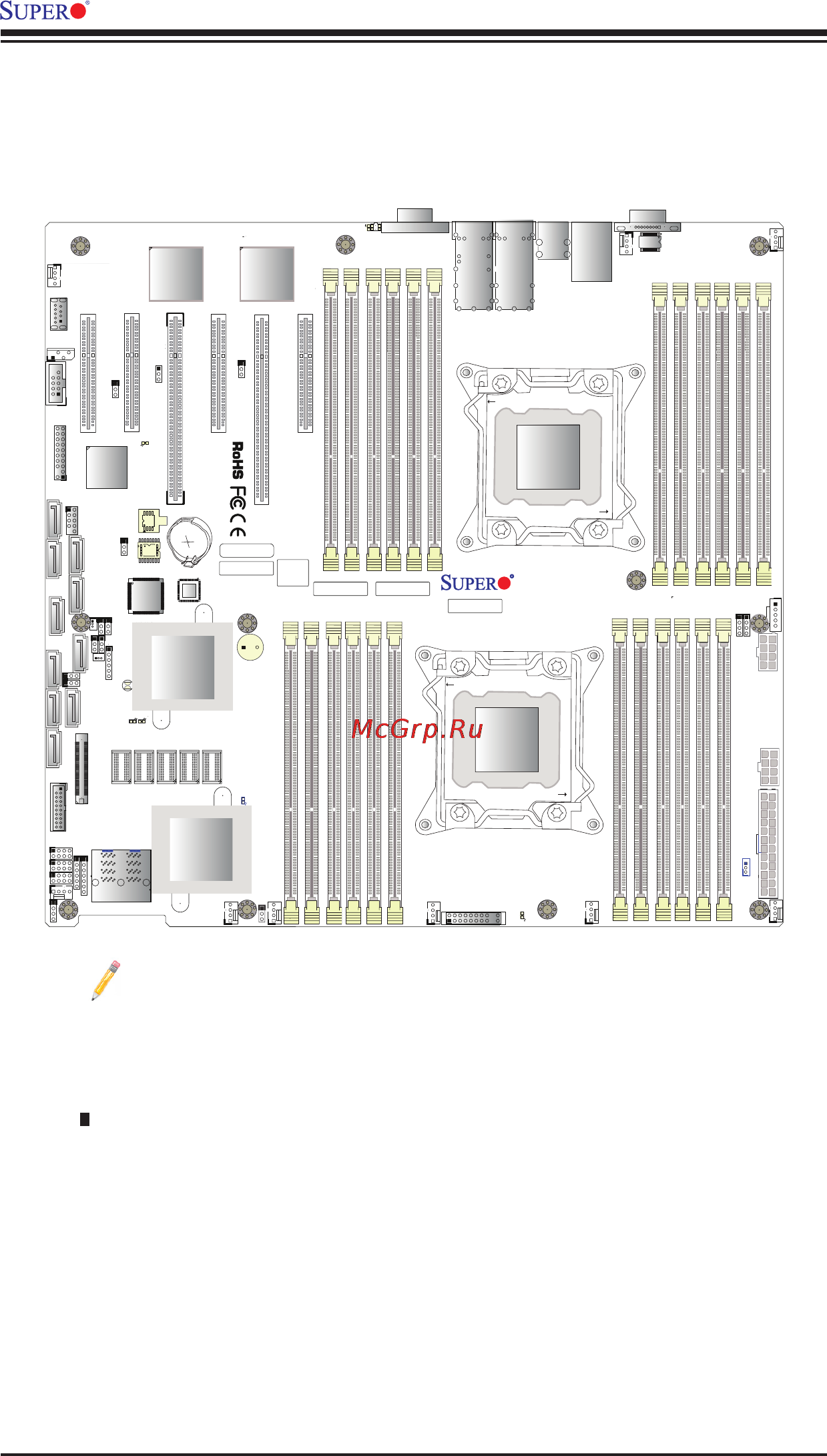Supermicro x10dri-t4+ [12/121] Indicates the location of pin 1