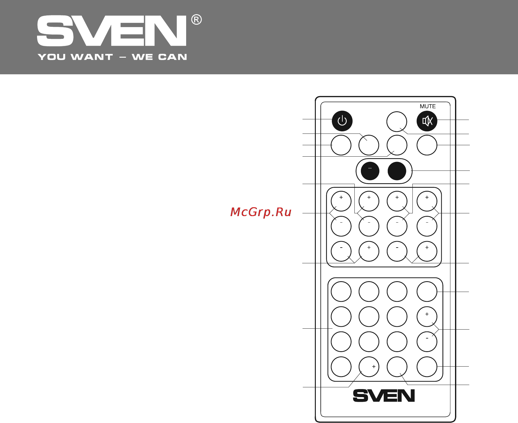 Sven btr5-10 [5/37] Пульт дистанционного управления