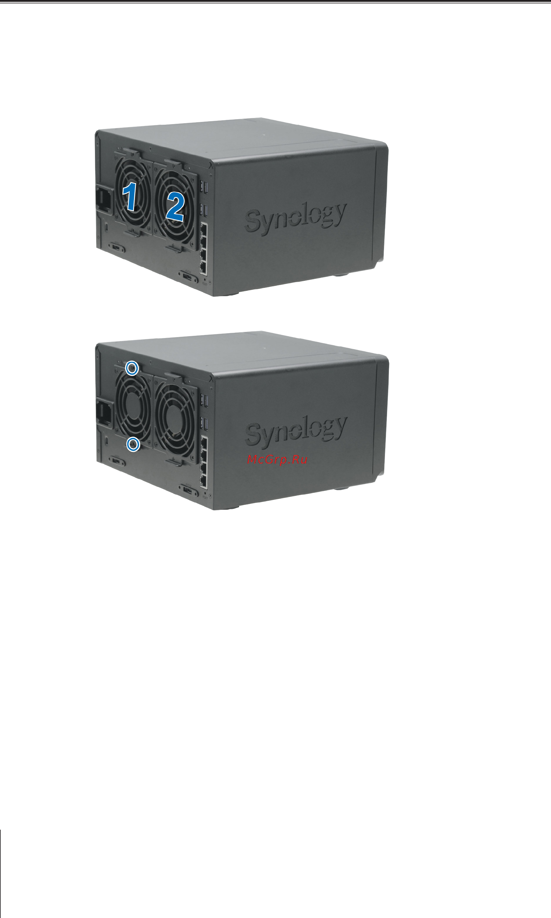 Synology ds1515+ [12/22] Замена системного вентилятора