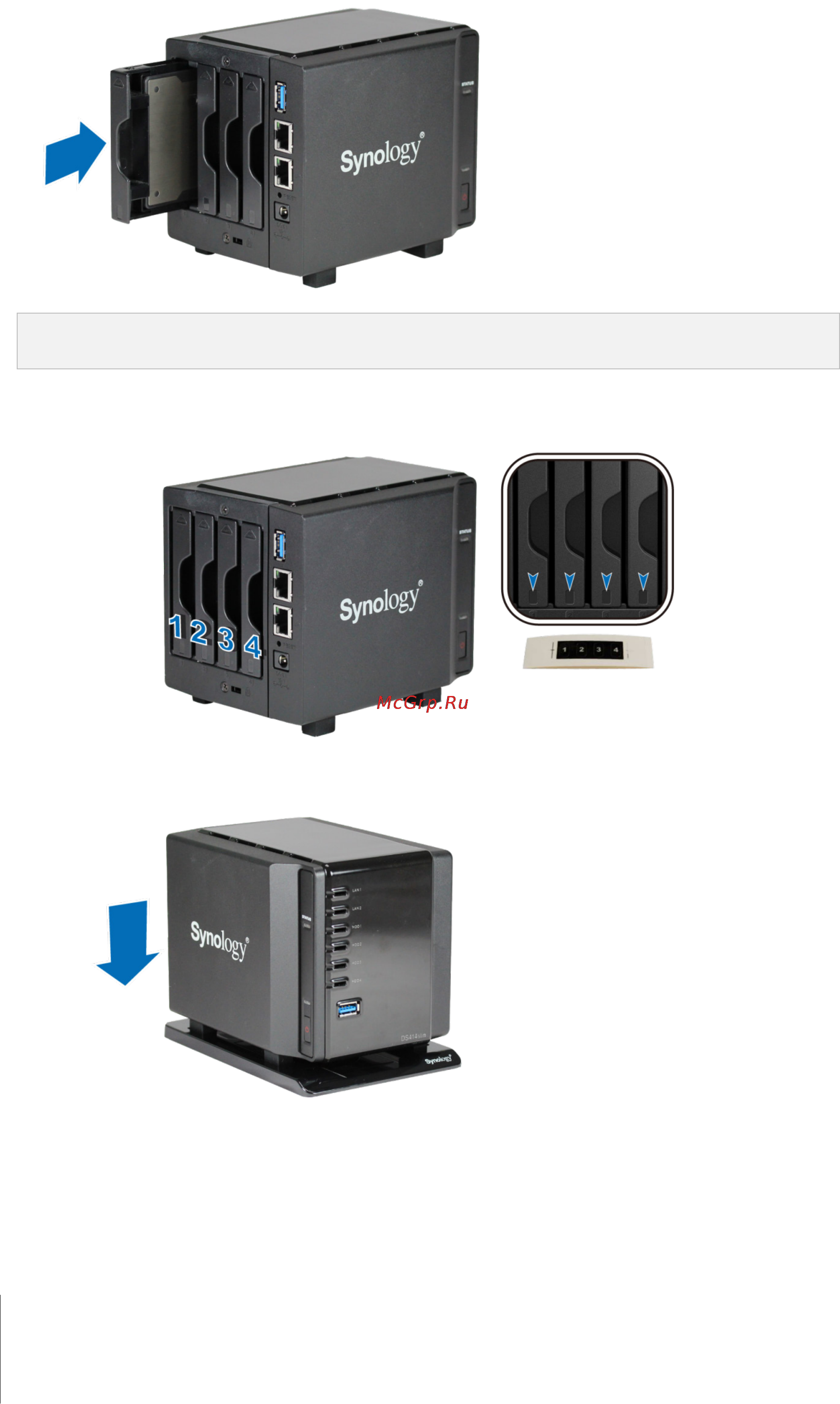 Synology ds414slim [7/21] Глава 2 установка оборудования