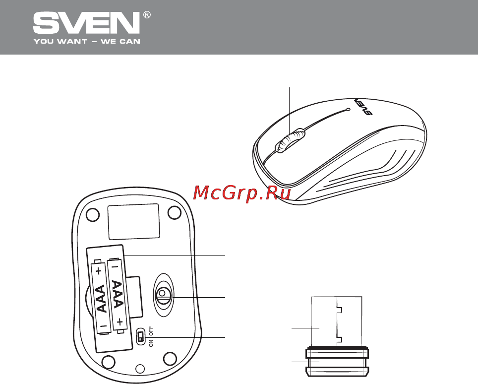 Sven rx-320 wireless [11/22] Безпровідна оптична миша