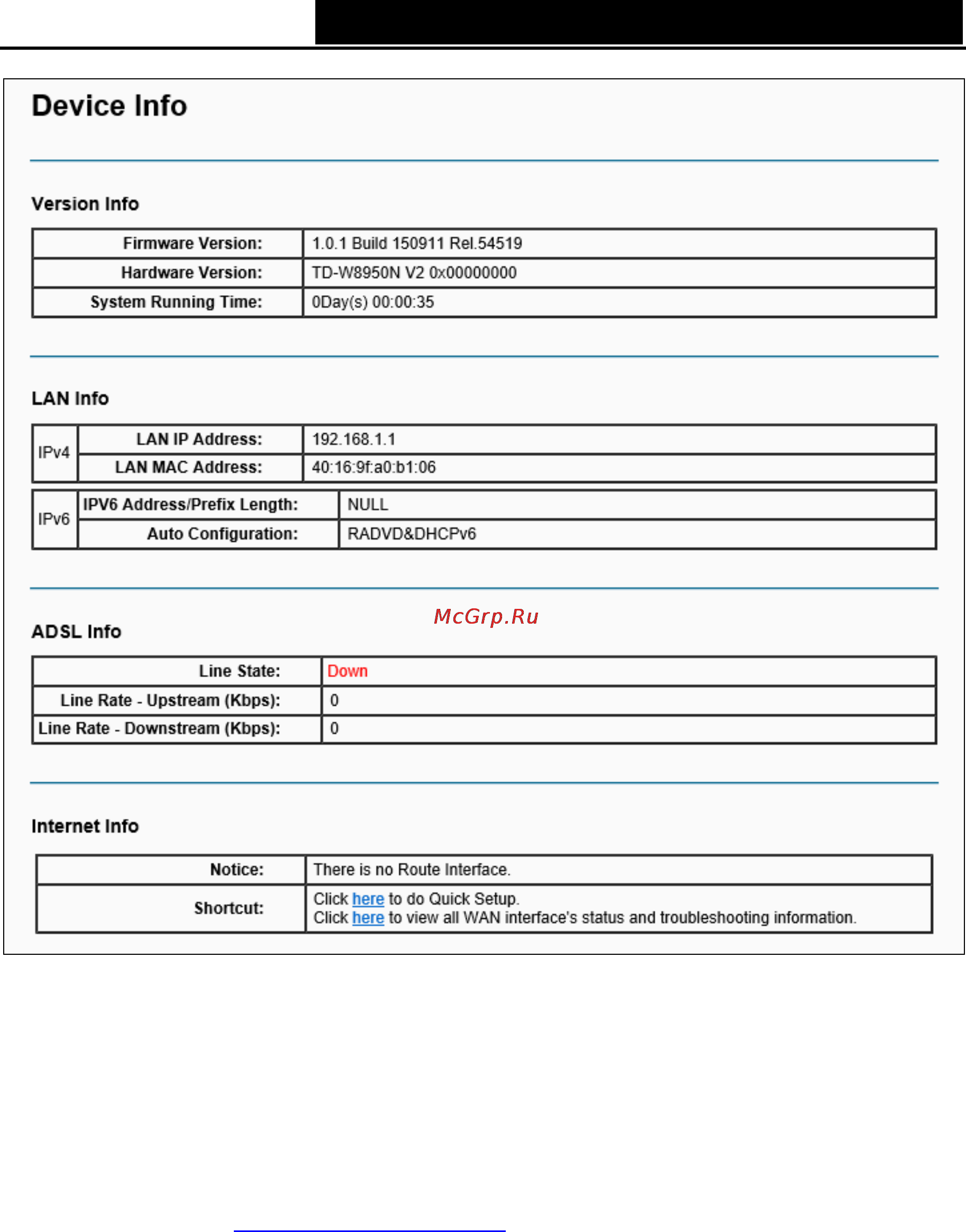 Tp-Link td-w8950n [20/98] Quick setup
