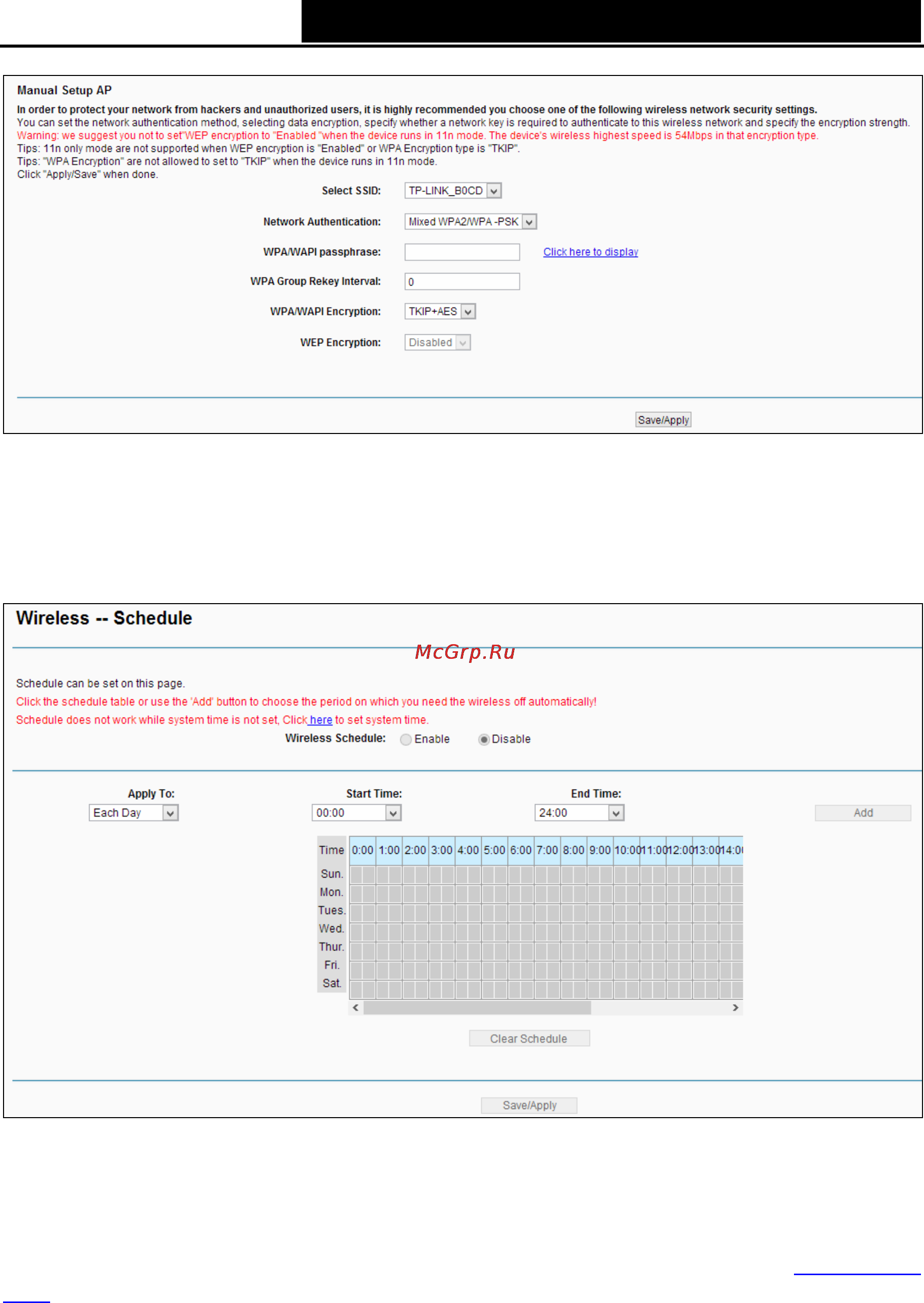 Tp-Link td-w8950n [73/98] Wireless schedule