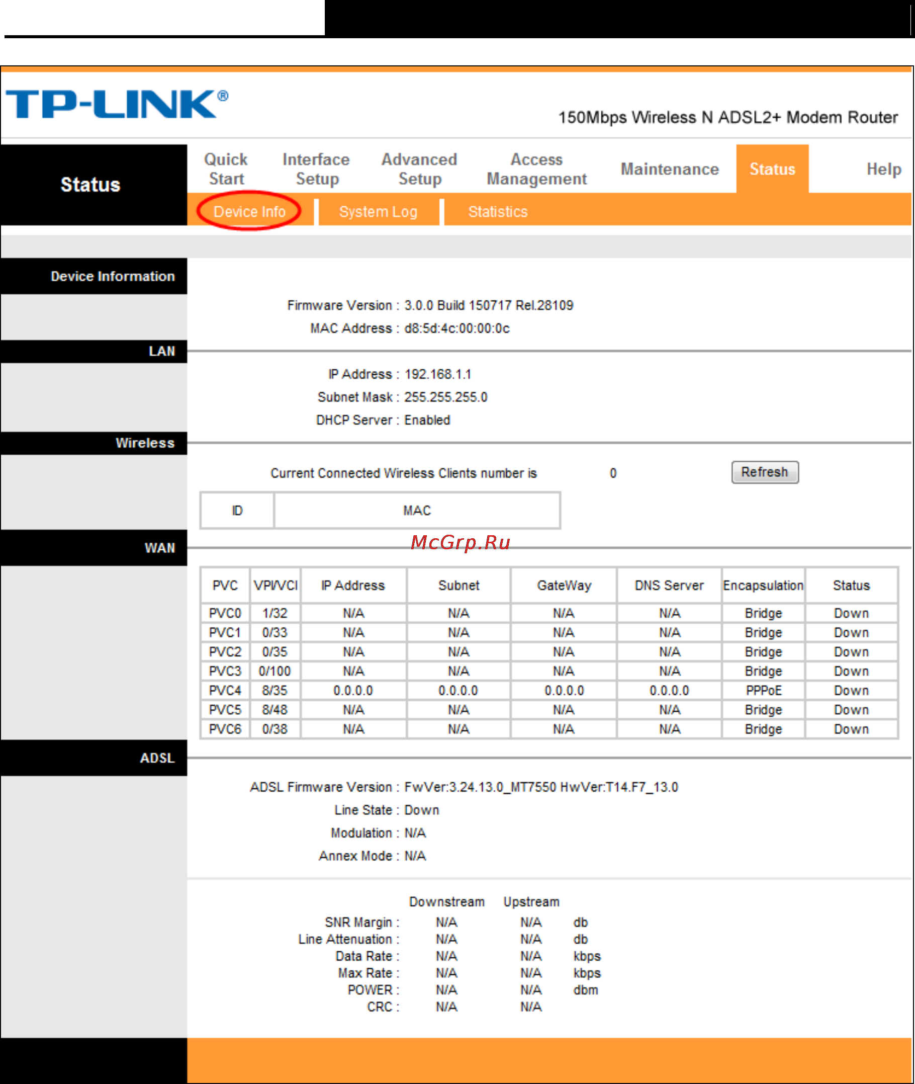 Tp-Link td-8901n [24/91] System log