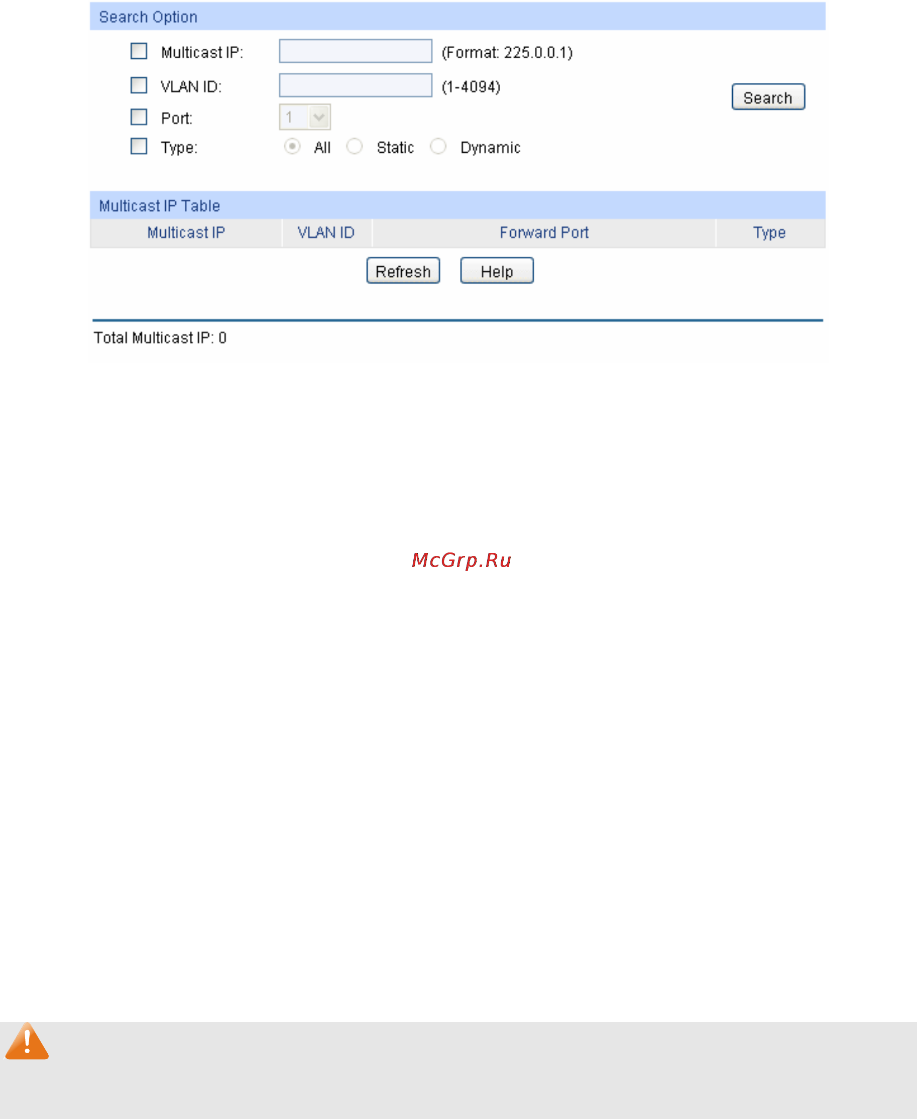Tp-Link tl-sg5428 [118/253] Static multicast ip