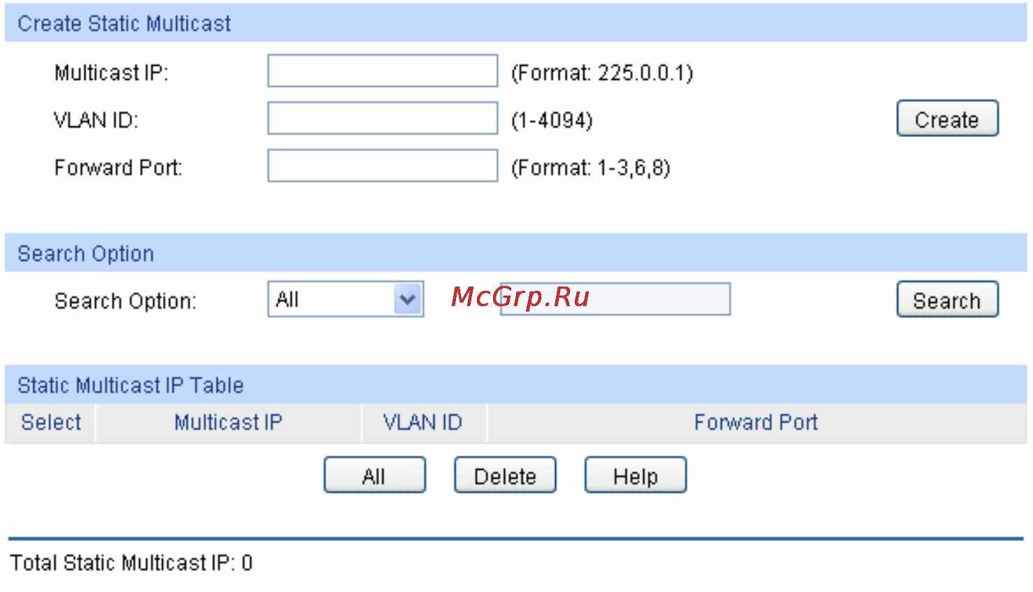 Tp-Link tl-sg5428 [119/253] Multicast filter