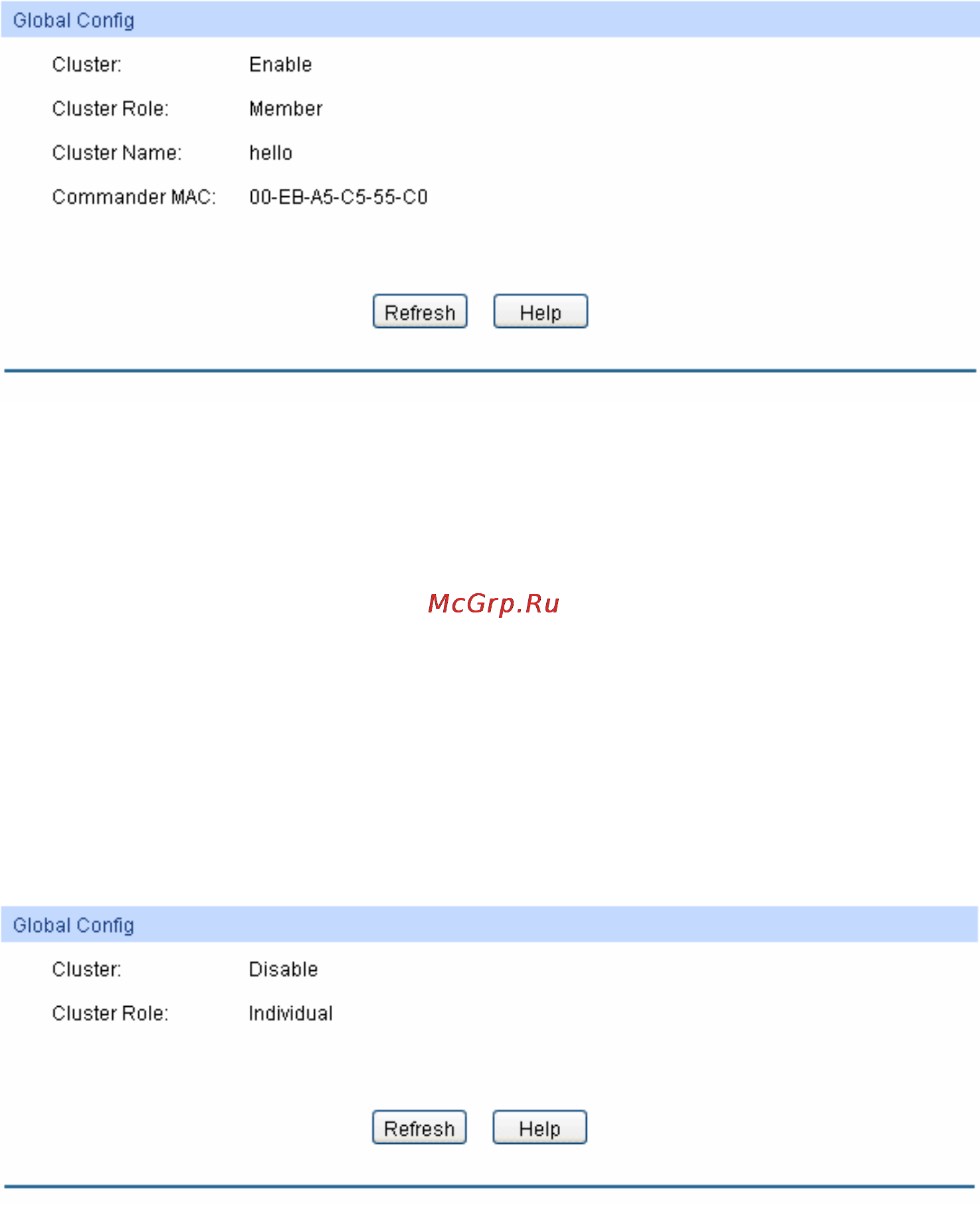 Tp-Link tl-sg5428 [218/253] Cluster config