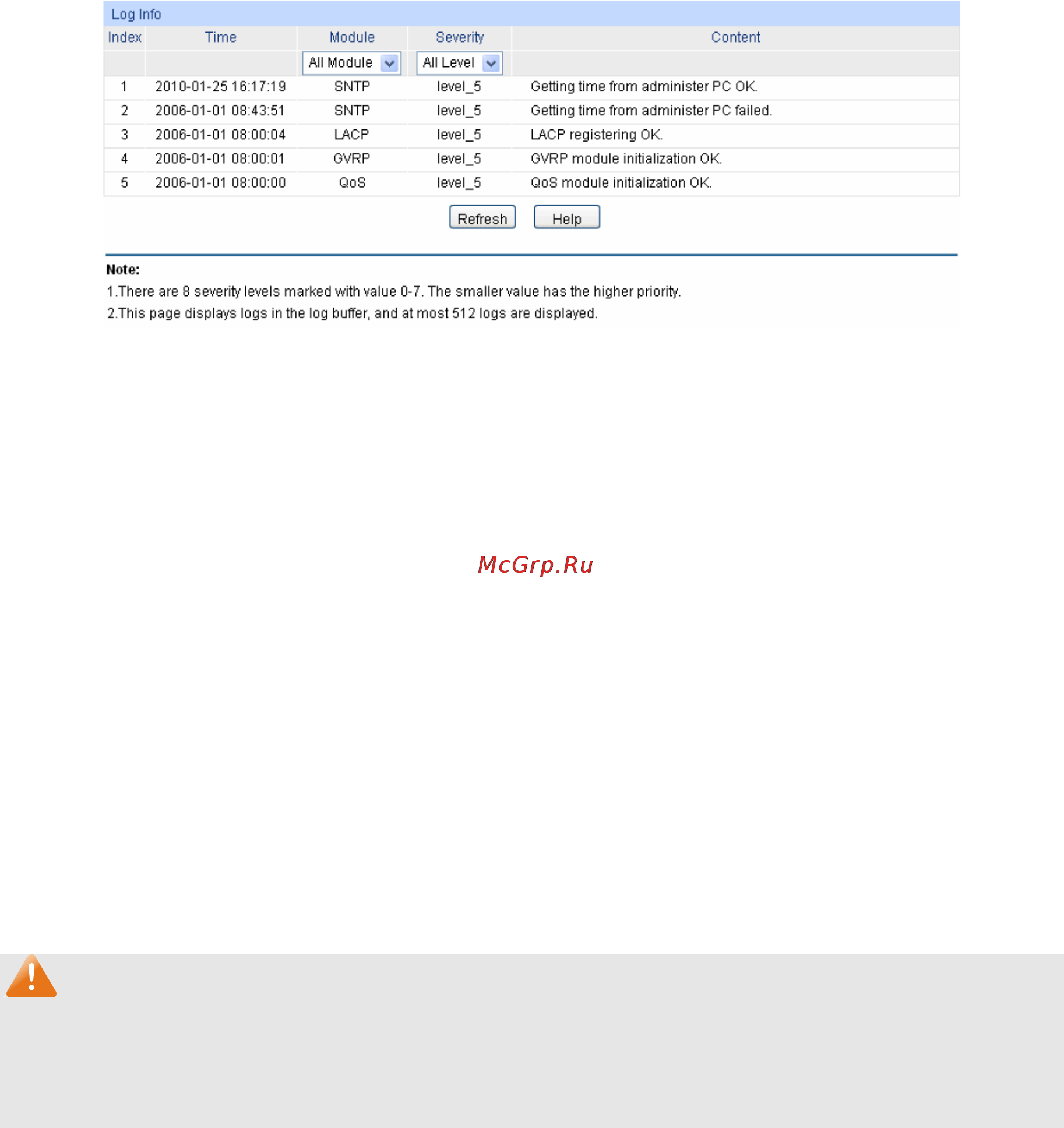 Tp-Link tl-sg5428 [228/253] Log table
