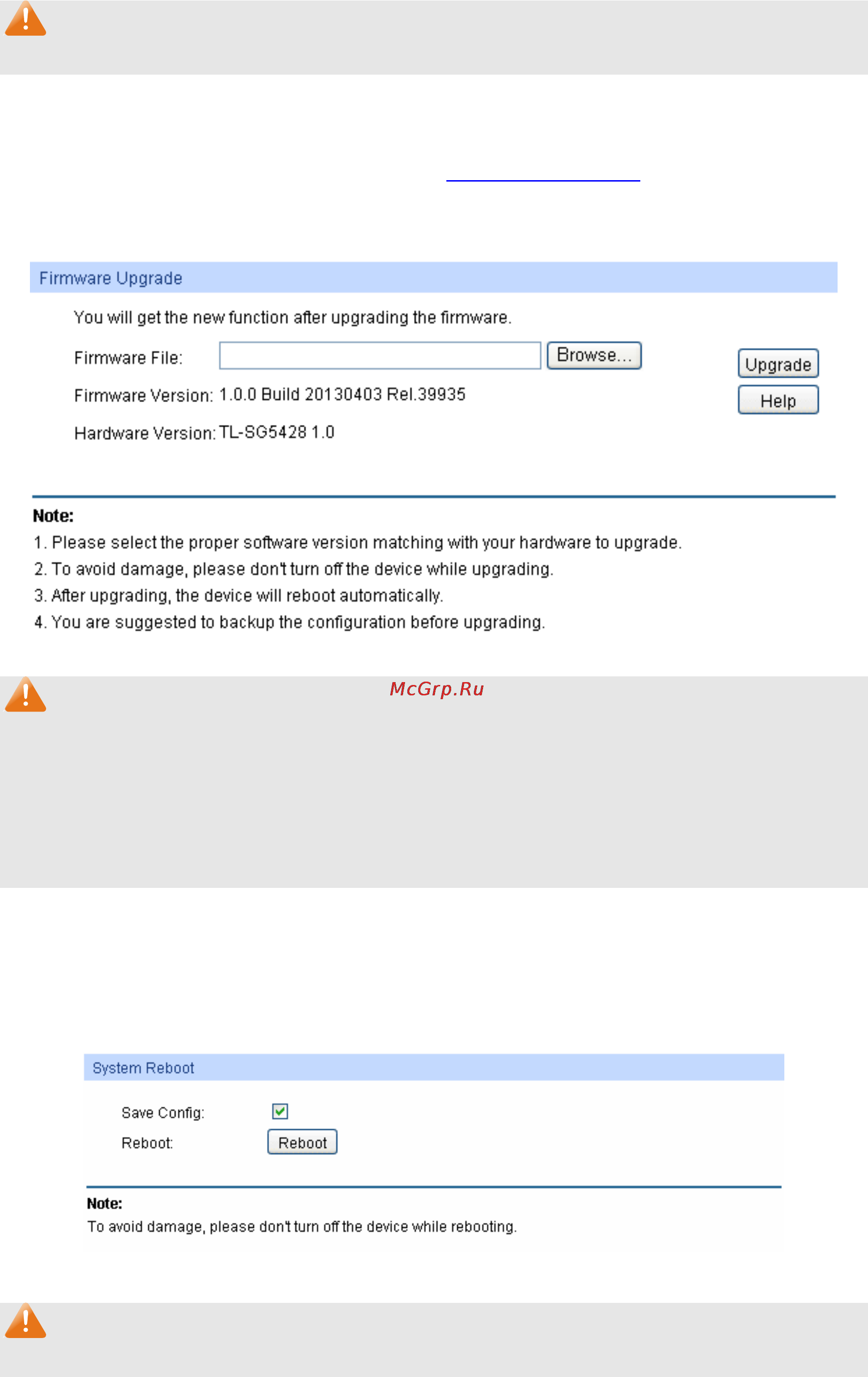 Tp-Link tl-sg5428 [30/253] Firmware upgrade