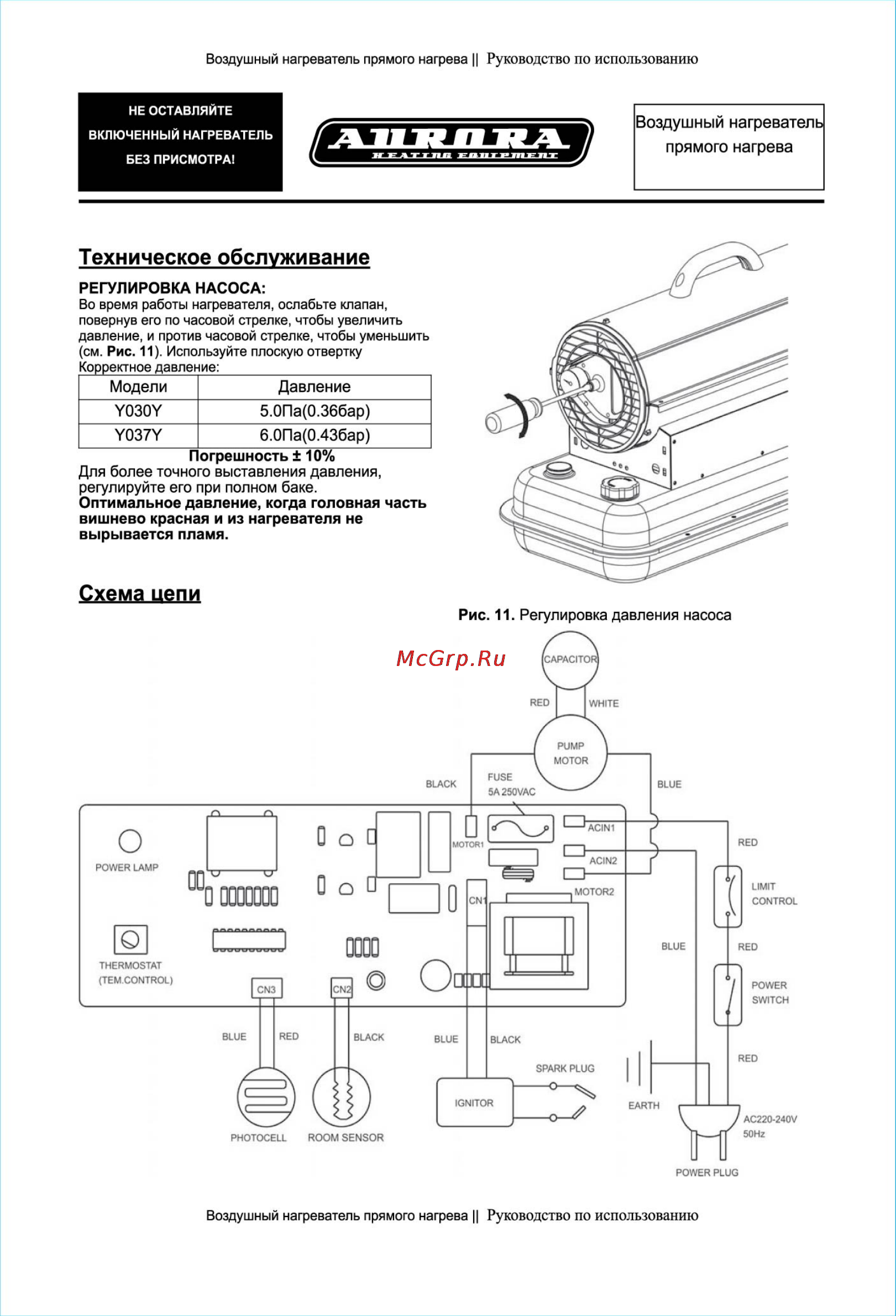 Aurora DIESEL HEAT 40 [8/12] Схем цепи