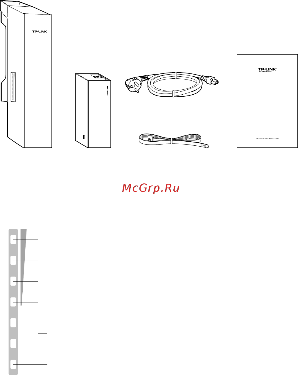Tp-Link cpe510 [3/28] Светодиодные индикаторы