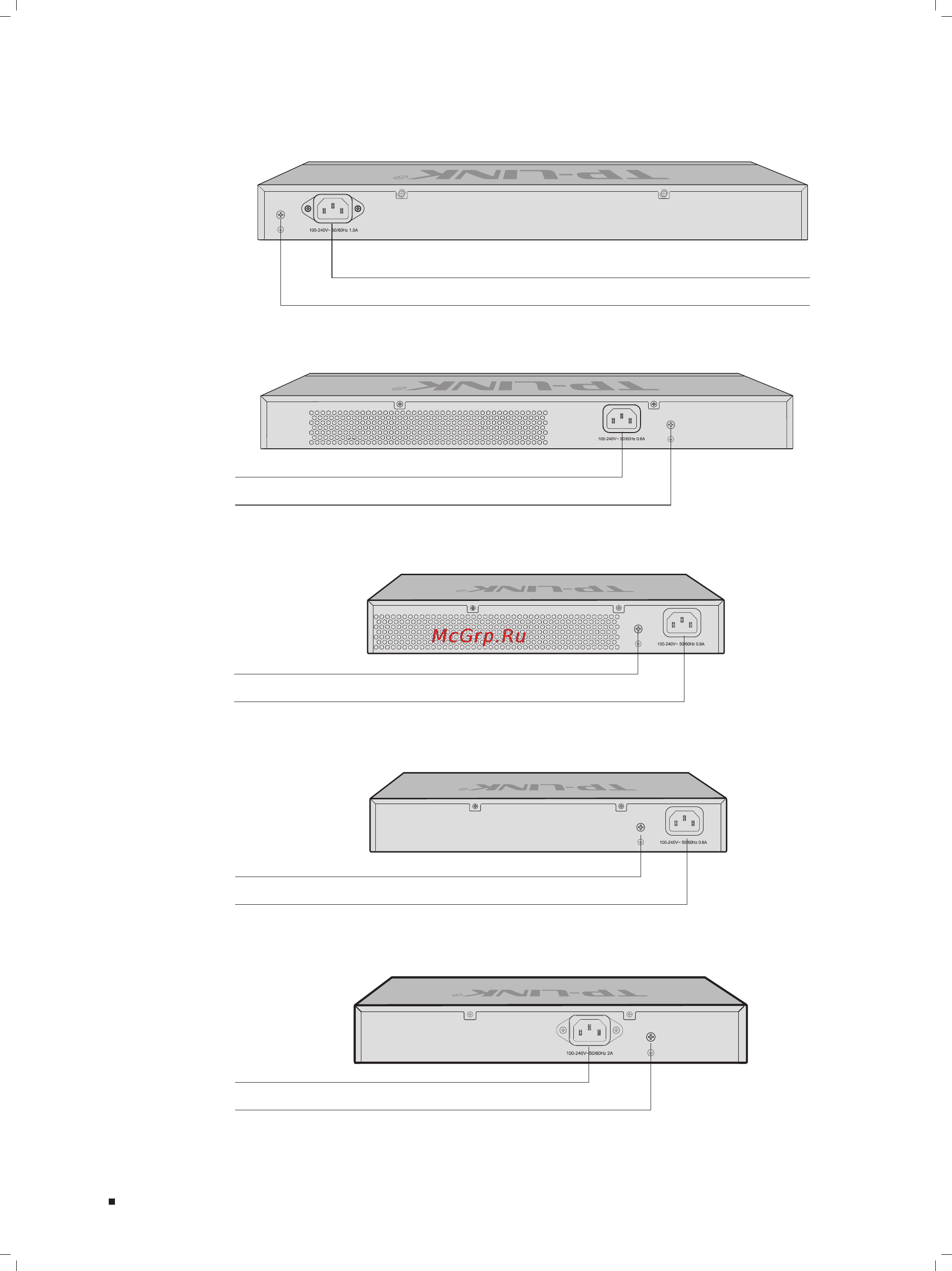 Tp-Link tl-sg1008pe [12/32] Задняя панель