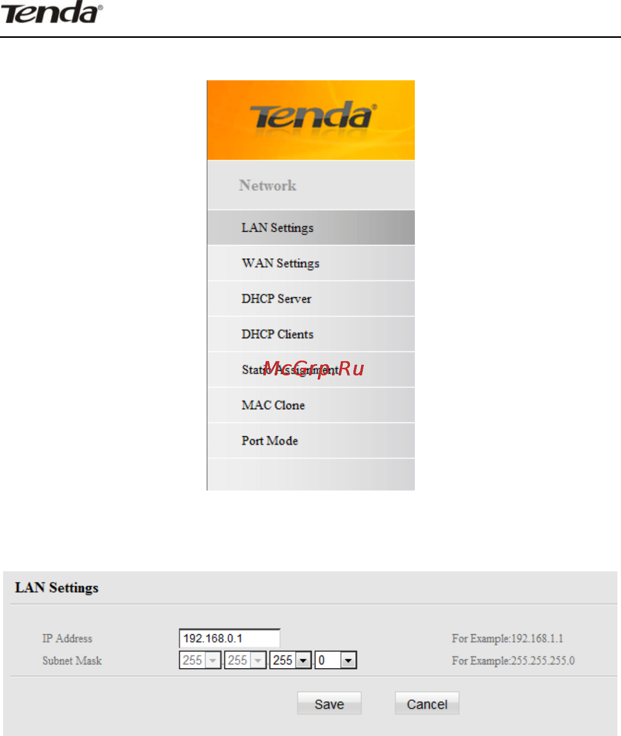 Tenda w1800r [31/135] Lan settings