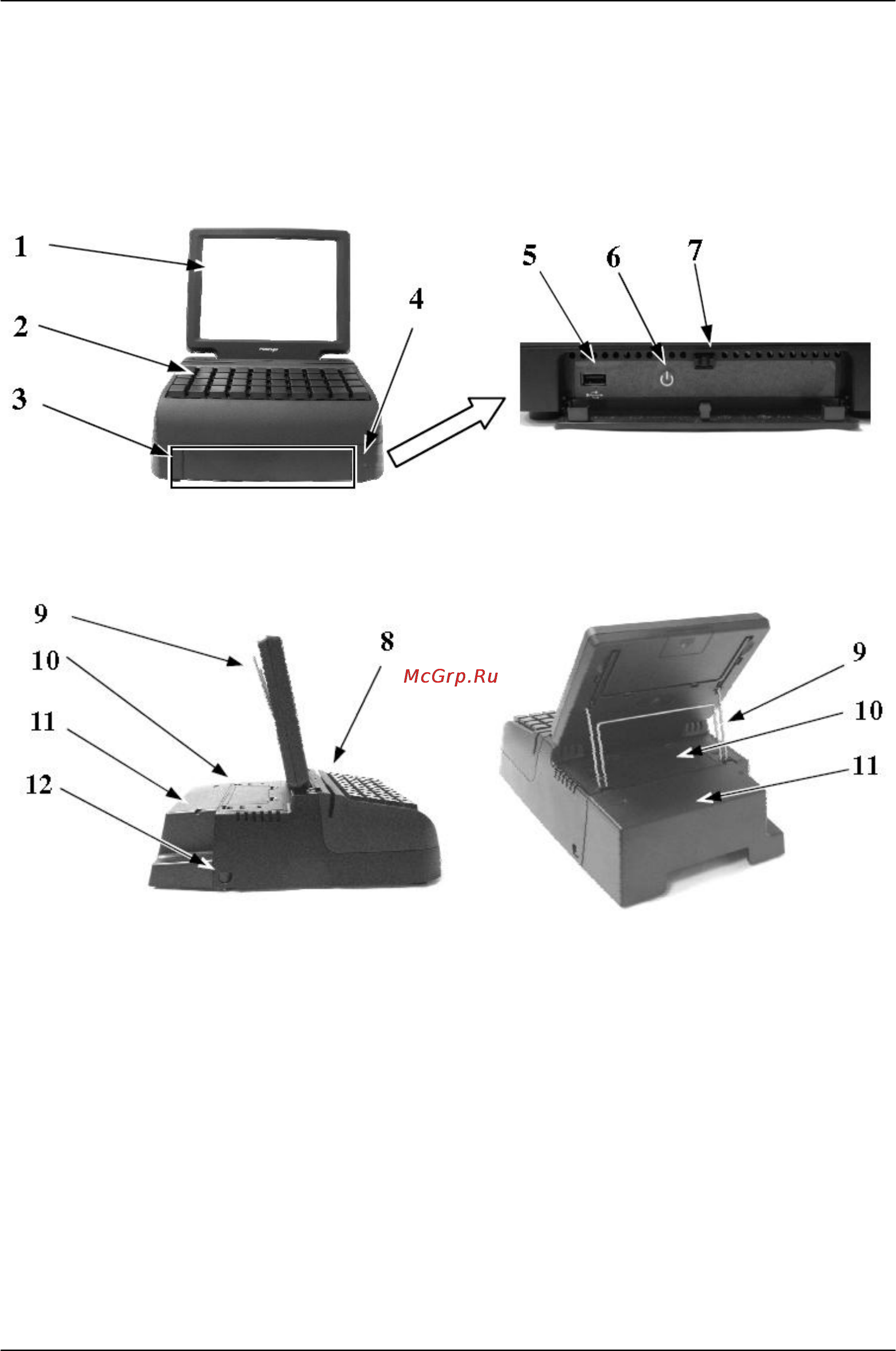Posiflex DT-308 Series [4/17] Вид спереди передняя панель изнутри
