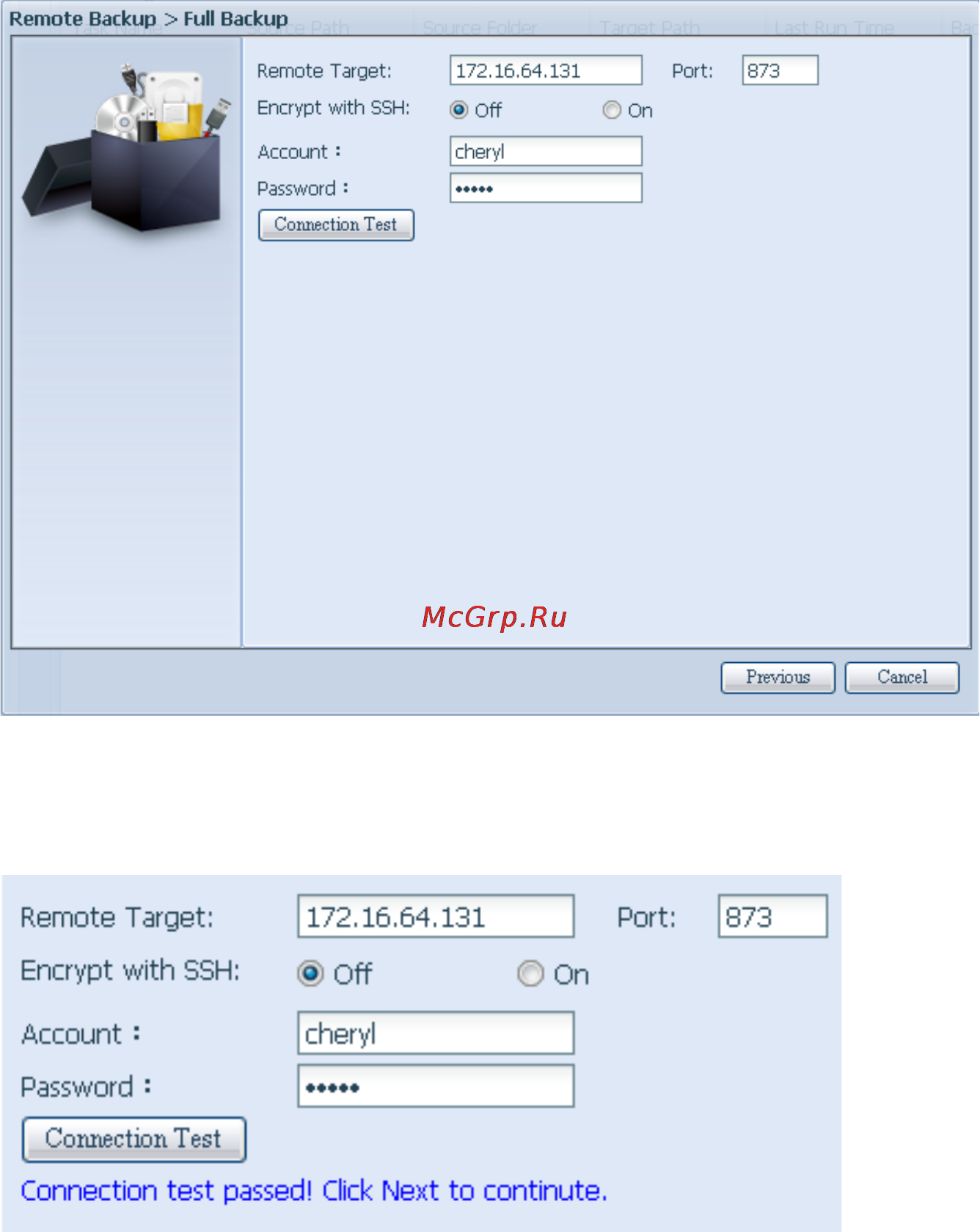 Thecus W5000+ [122/182] Full backup