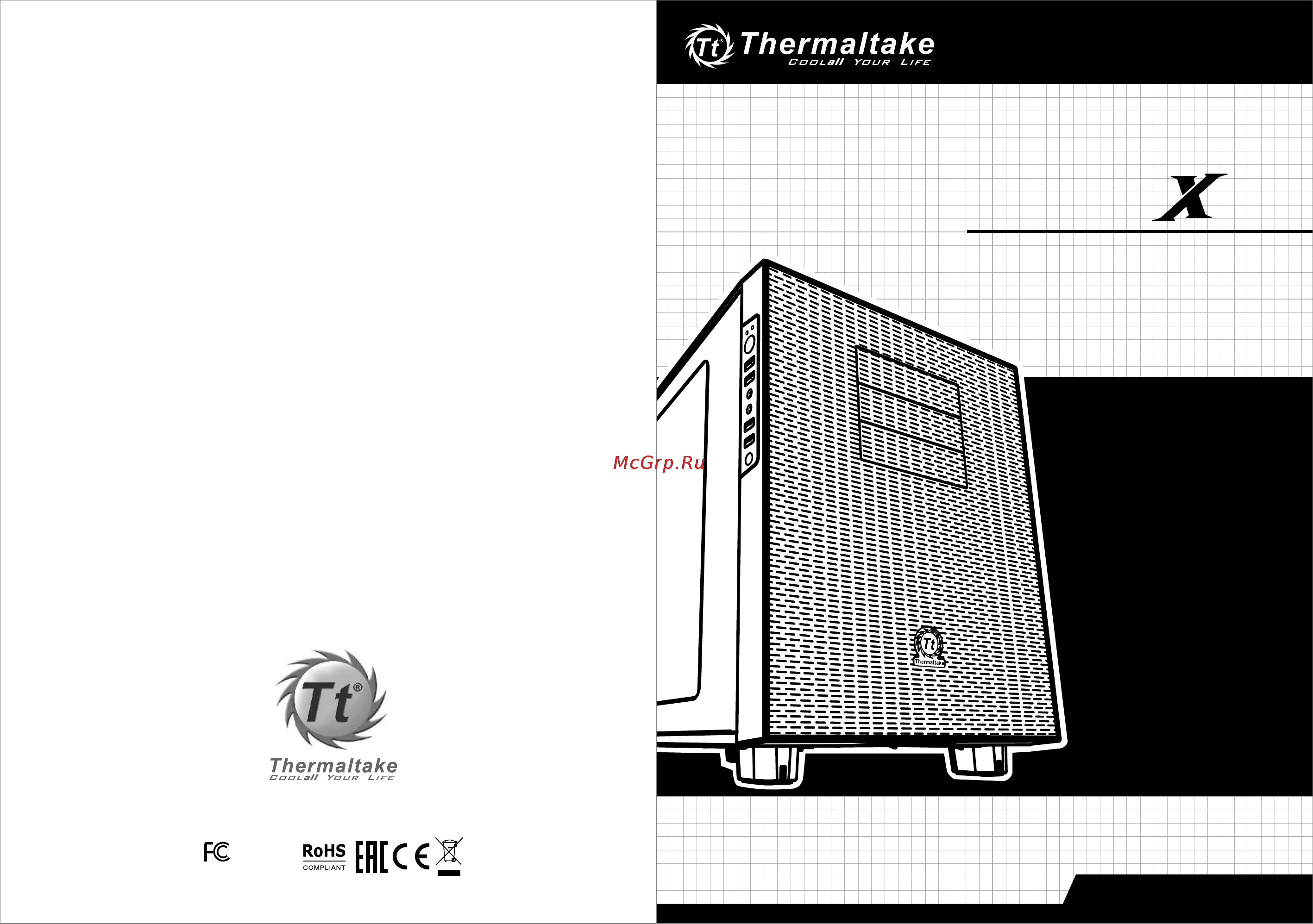 Thermaltake core x9, ca-1d8-00f1wn-00, w/o psu, black Инструкция по эксплуатации онлайн