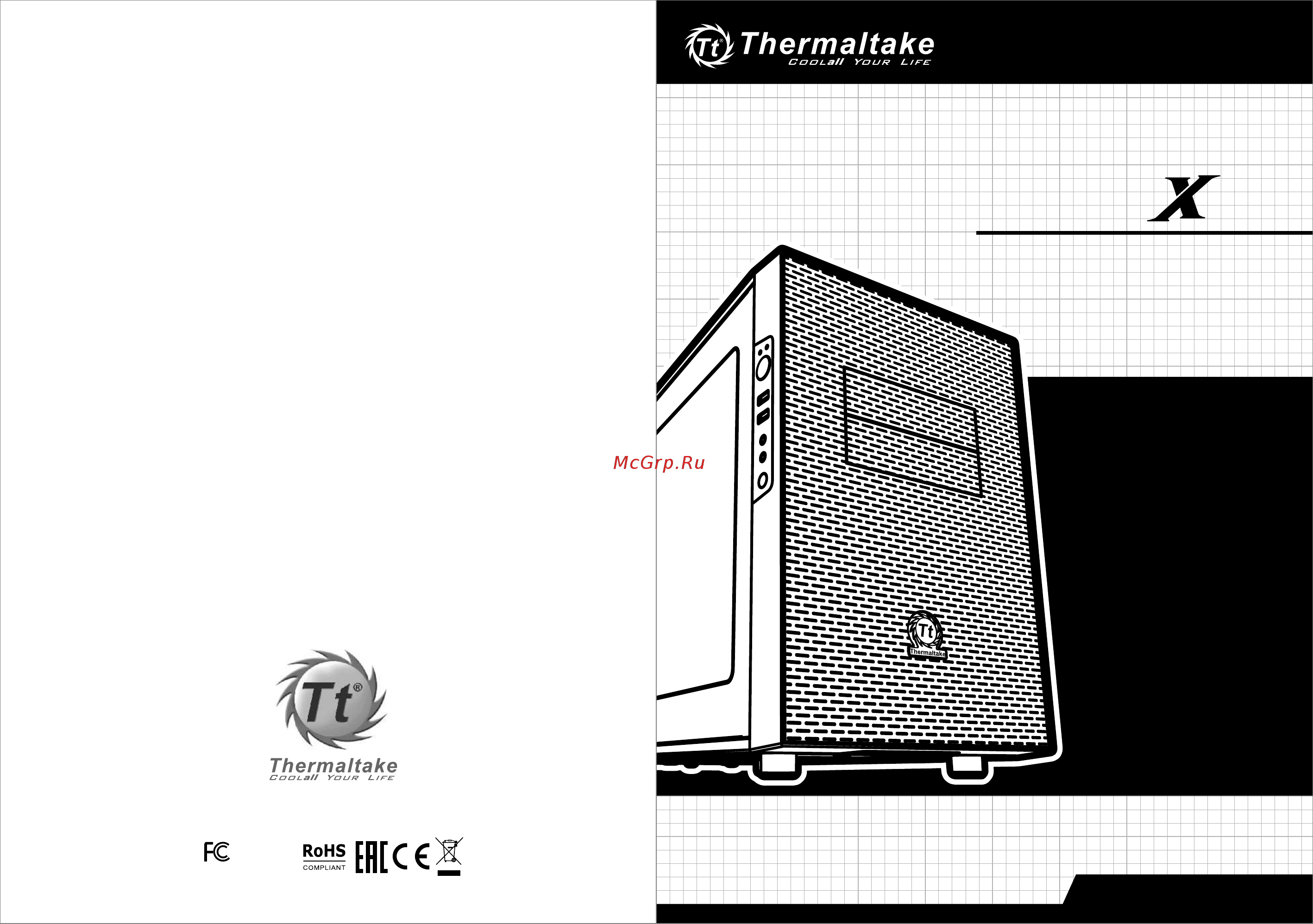Thermaltake Core X1 CA-1D6-00S1WN-00 Черный Инструкция по эксплуатации онлайн