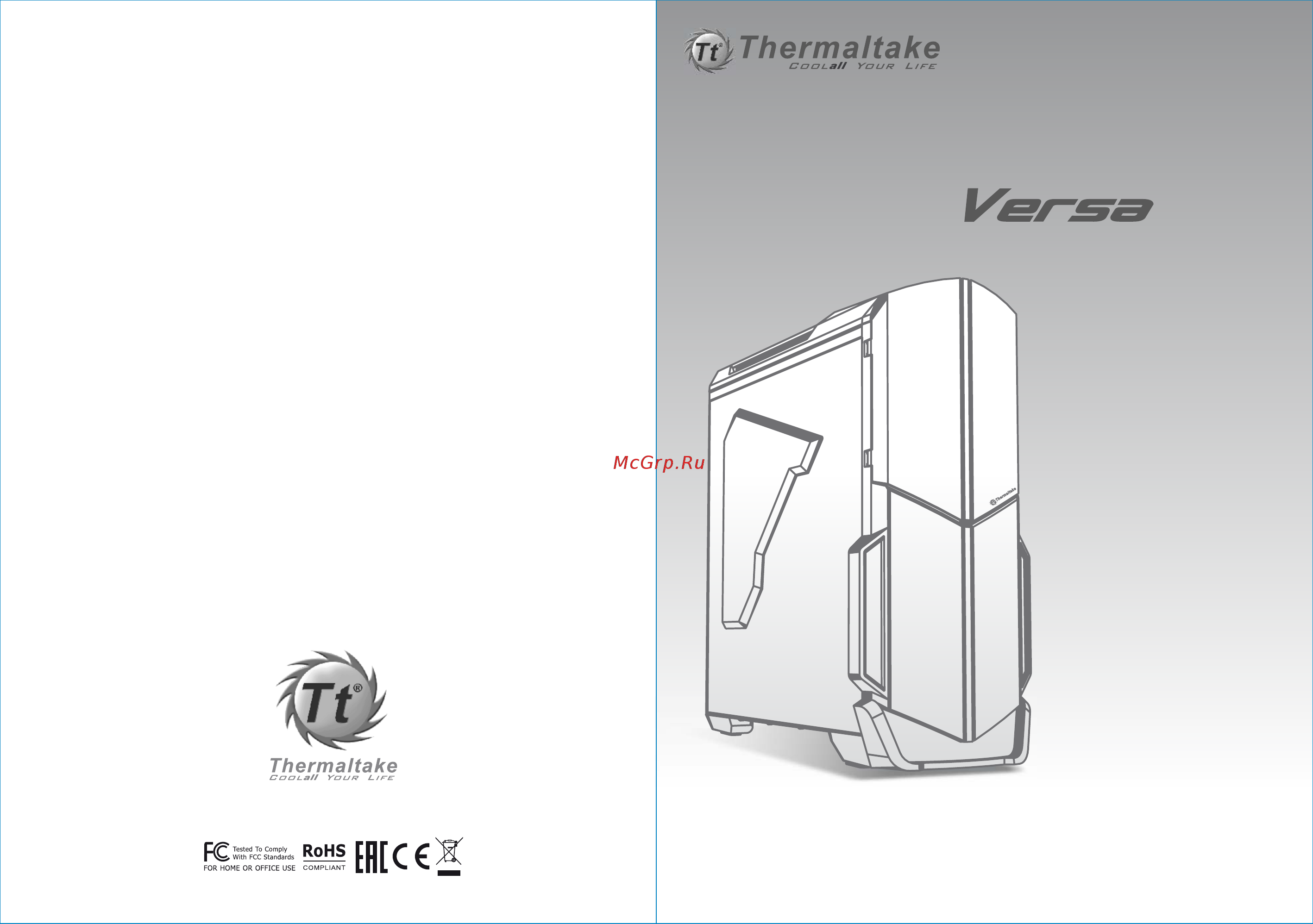 Thermaltake versa n21, ca-1d9-00m1wn, w/o psu, black Инструкция по эксплуатации онлайн