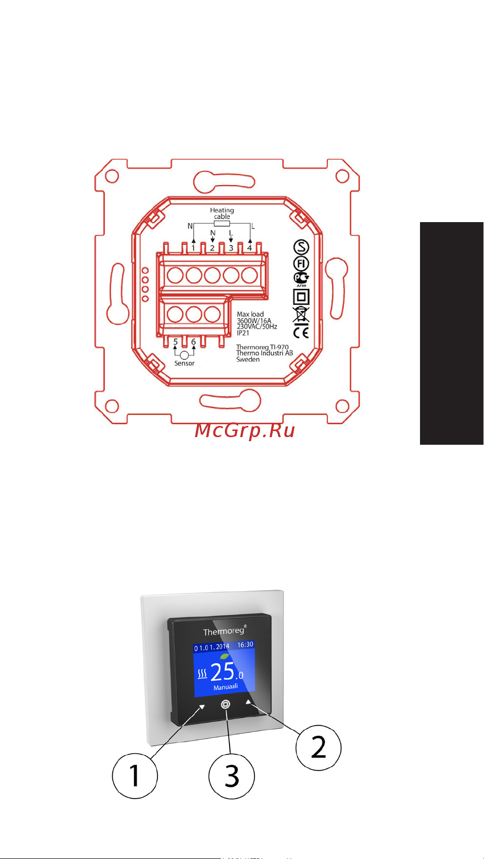 Thermo reg ti 970, белый [17/56] Käyttöliittymä ja perustoiminnot