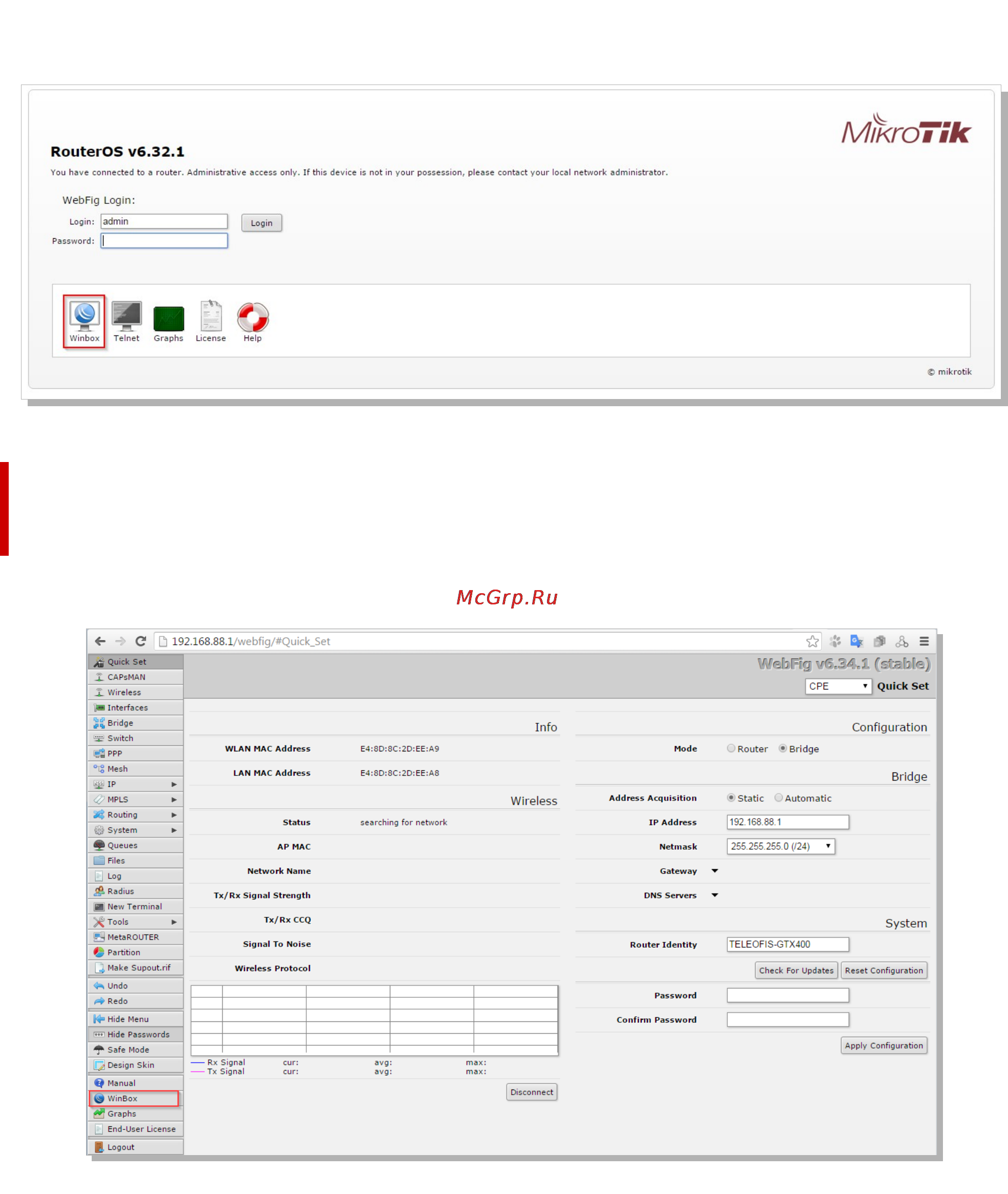 TELEOFIS GTX400 Wi-Fi (912BC) [4/13] Настройка подключения по 3g 4g